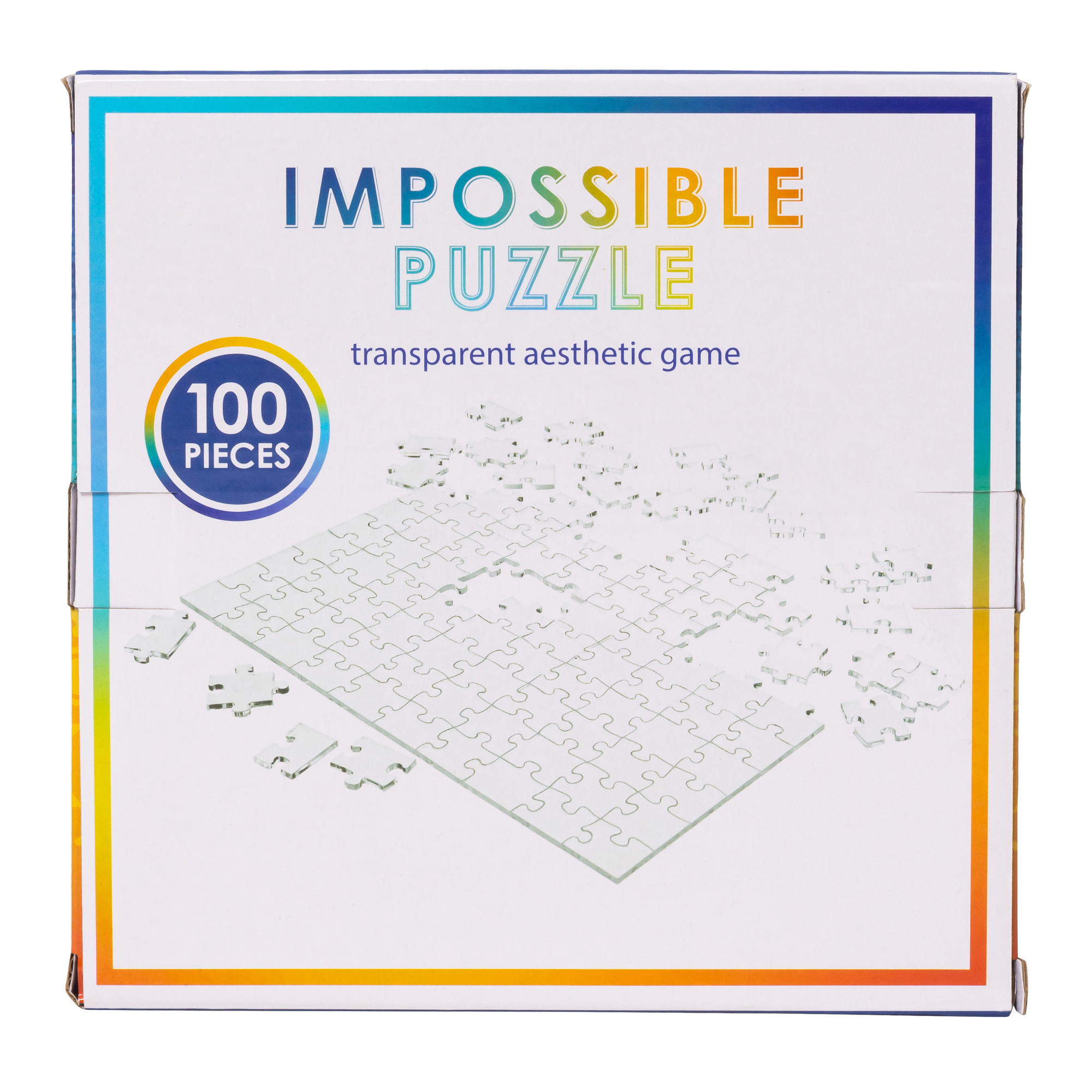 Impossible Puzzle: Transparent Aesthetic Game 100-Piece Jigsaw