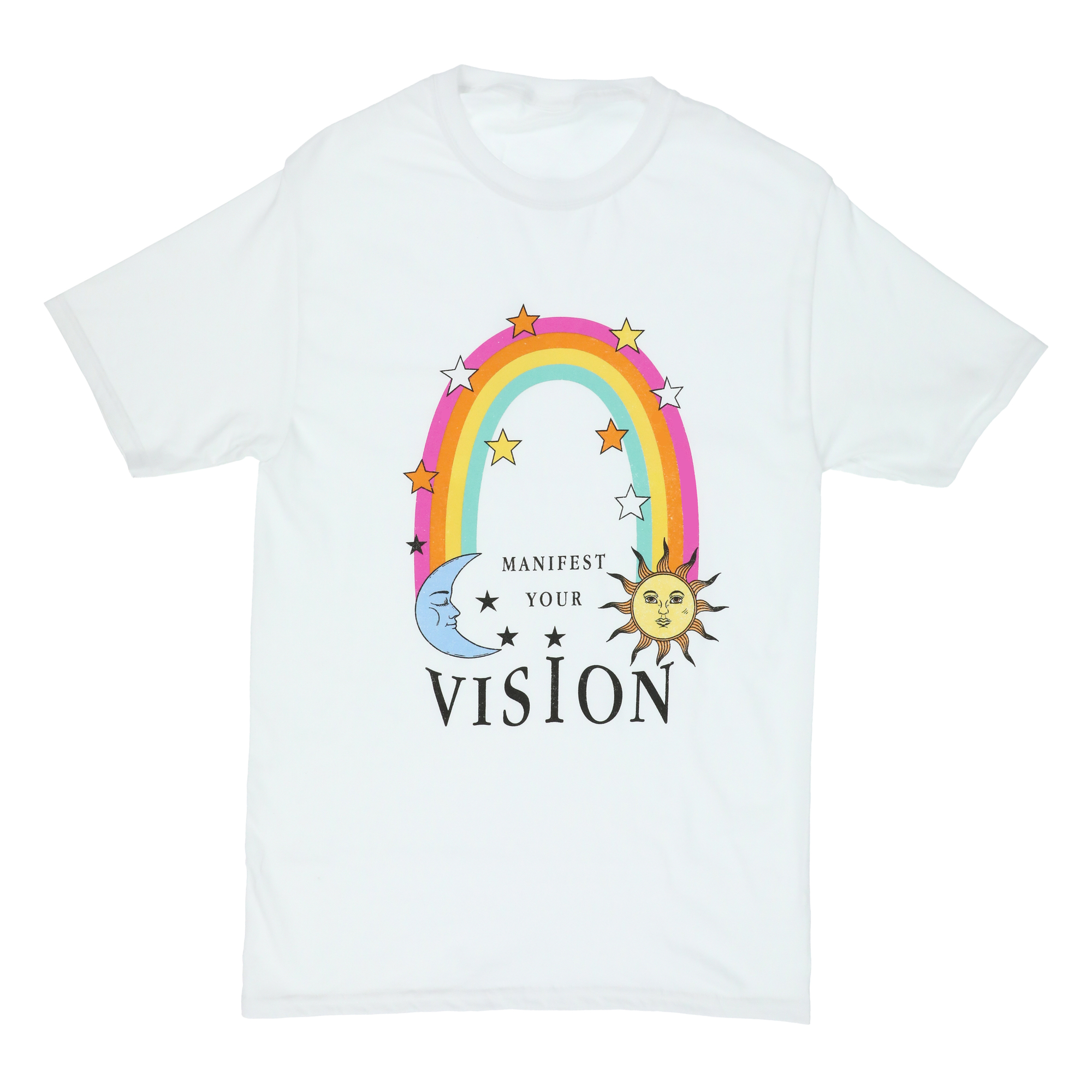 Rainbow 'Manifest Your Vision' Graphic Tee