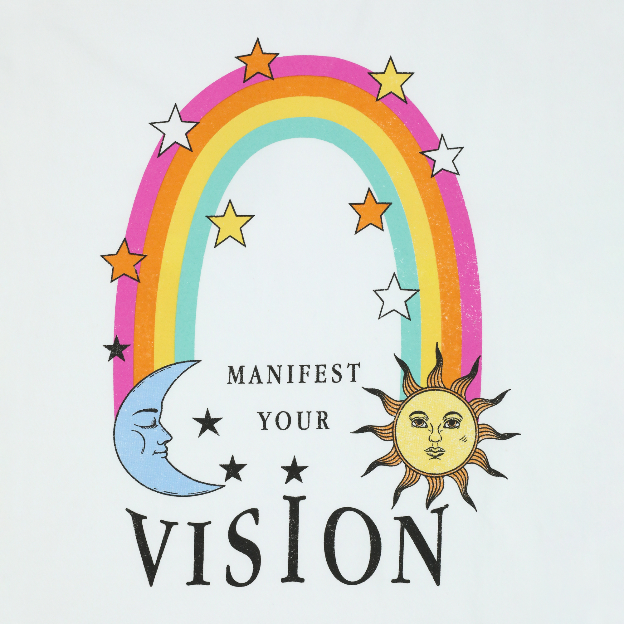 Rainbow 'Manifest Your Vision' Graphic Tee