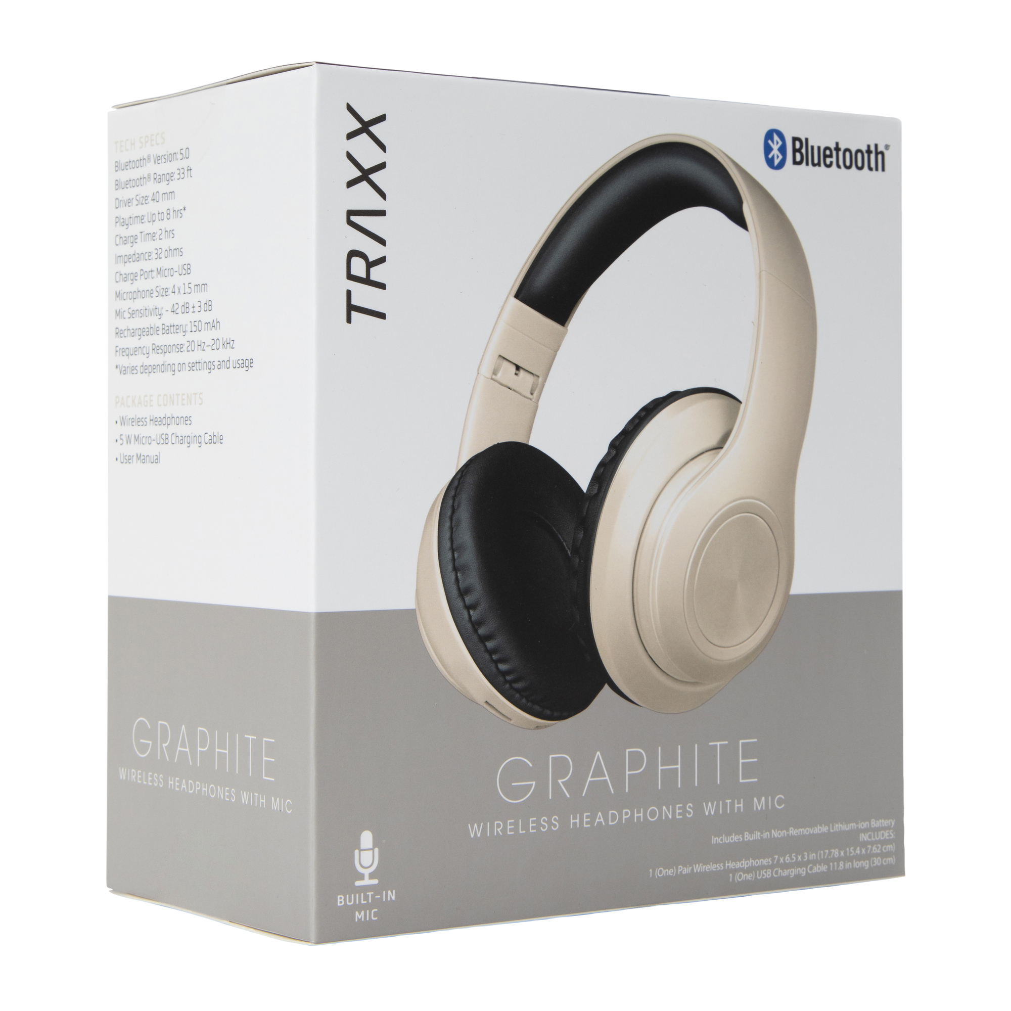 Traxx Graphite Bluetooth® Wireless Headphones With Mic at Hamilton