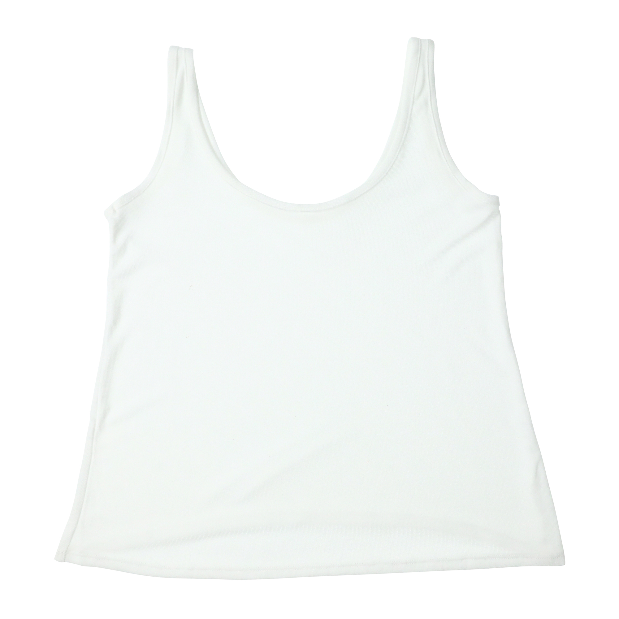 Juniors White Hacci Tank Top - Large