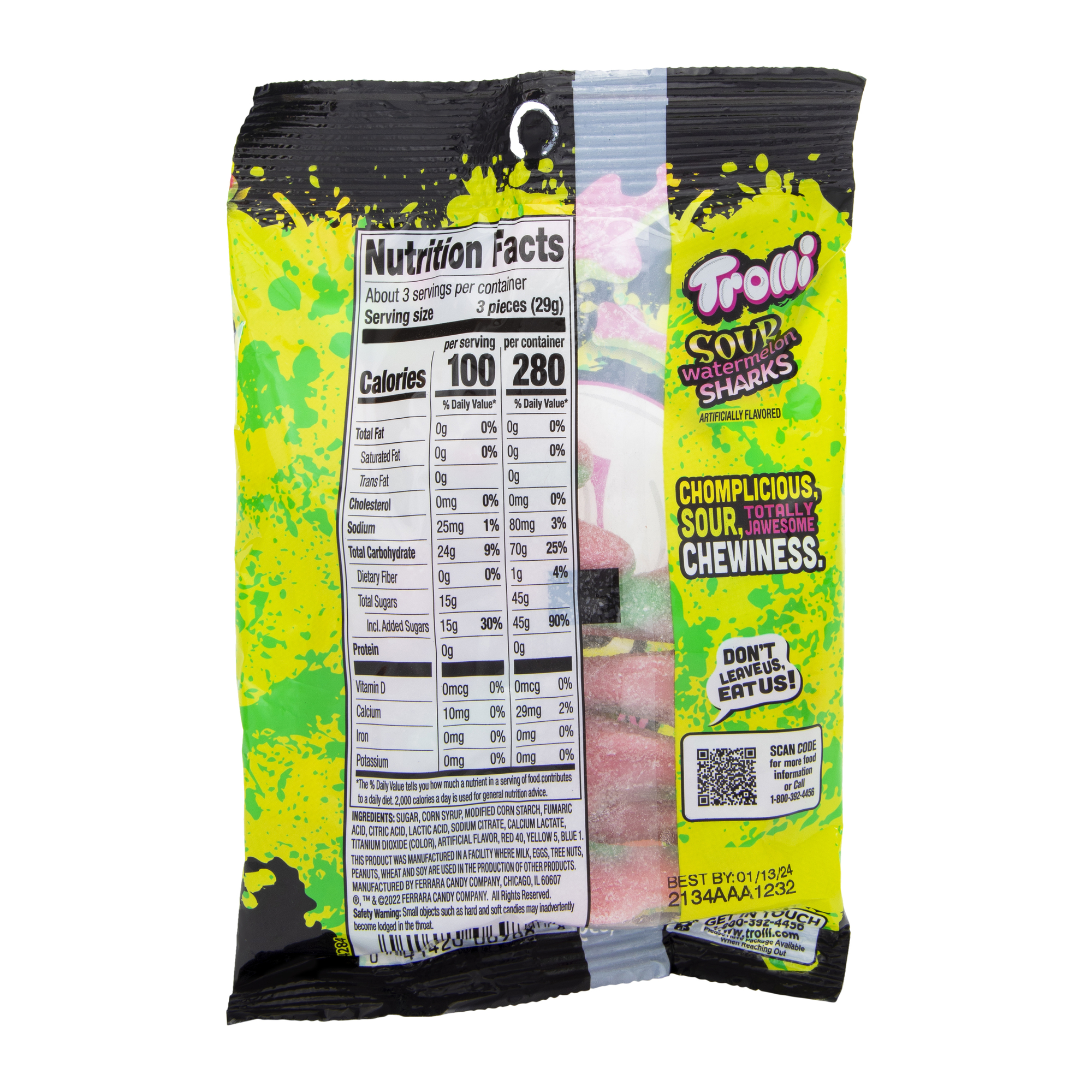 Trolli® Sour Watermelon Sharks Gummi Candy 3oz