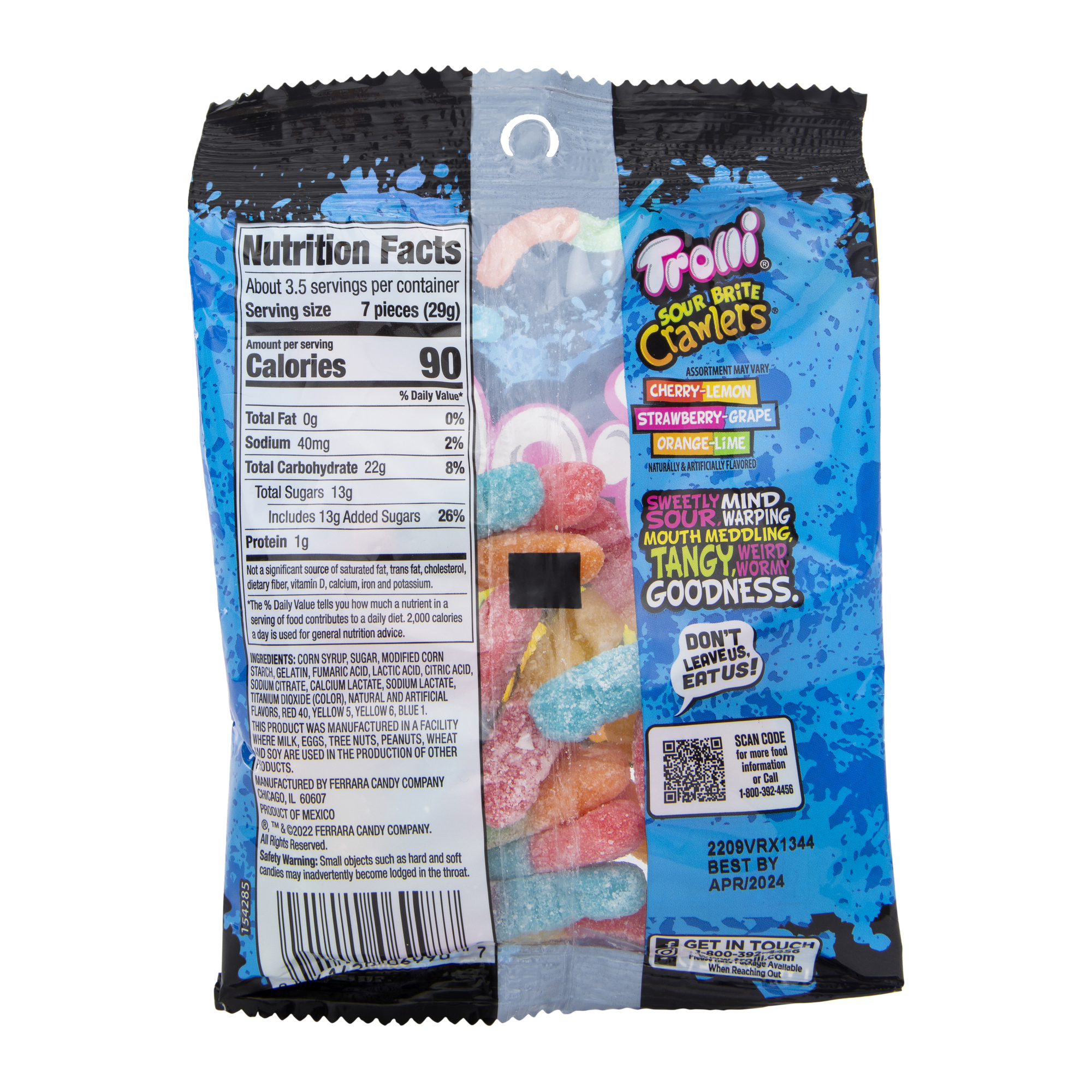 Trolli® Sour Brite Crawlers 3.4oz Candy Bag