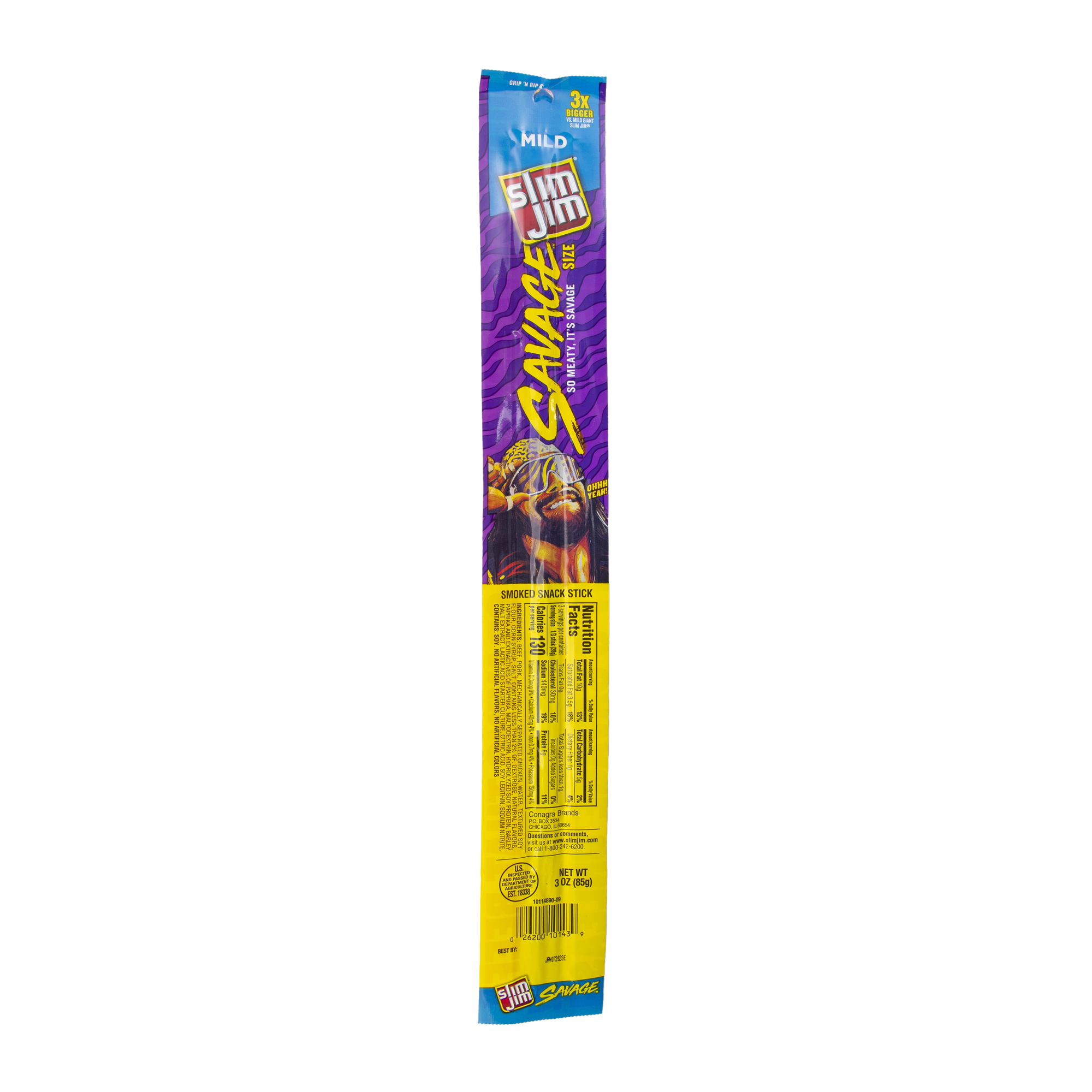 Slim Jim® Savage Size Mild Smoked Snack Stick 3oz