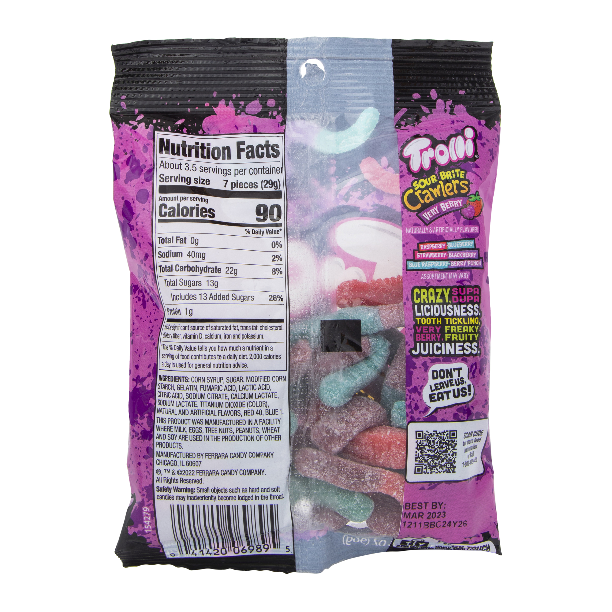 Trolli® Sour Brite Crawlers Very Berry Gummi Candy 3.4oz