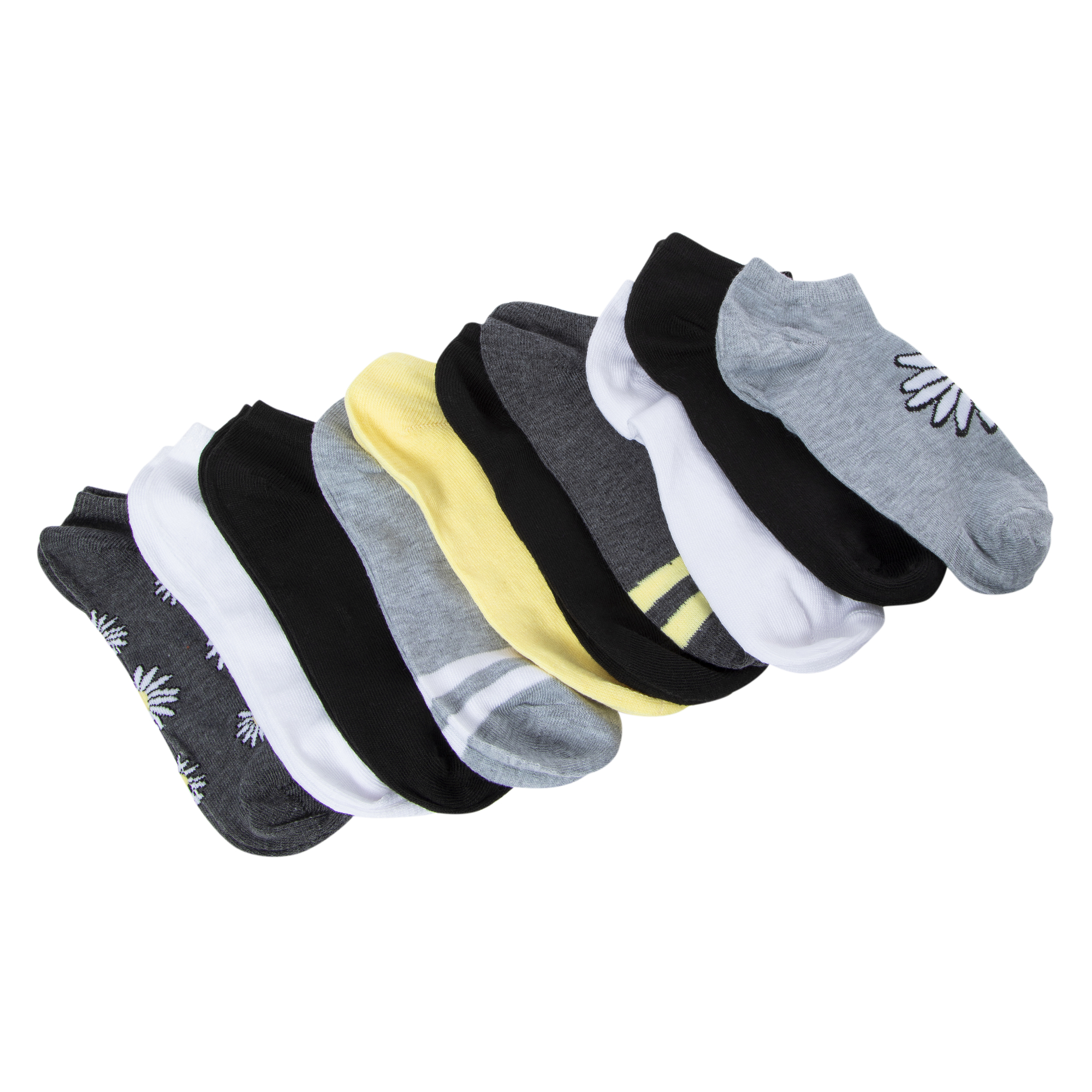10-Pack Ladies Low-Cut Socks - Daisy