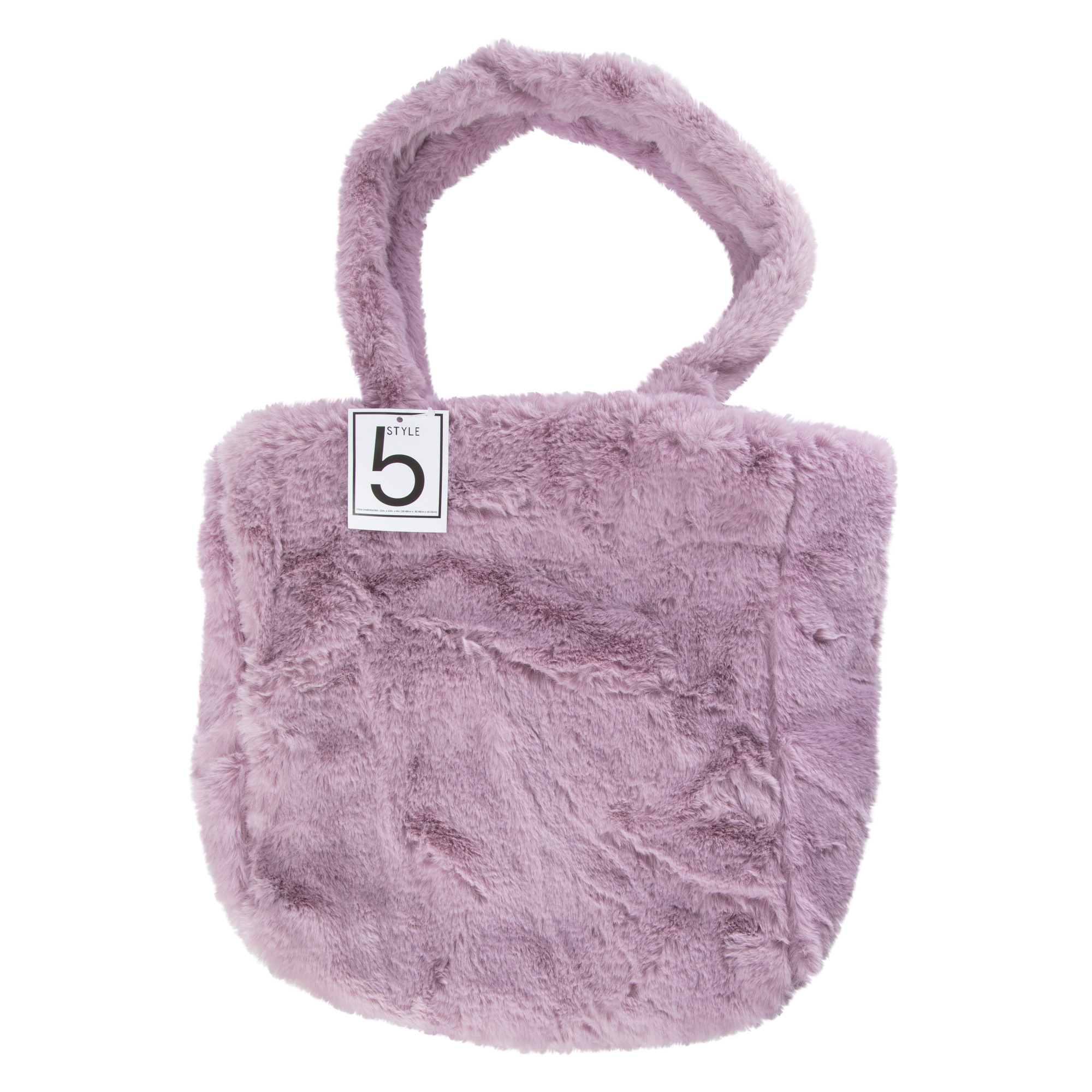 Plush Faux Fur Tote Bag 12in
