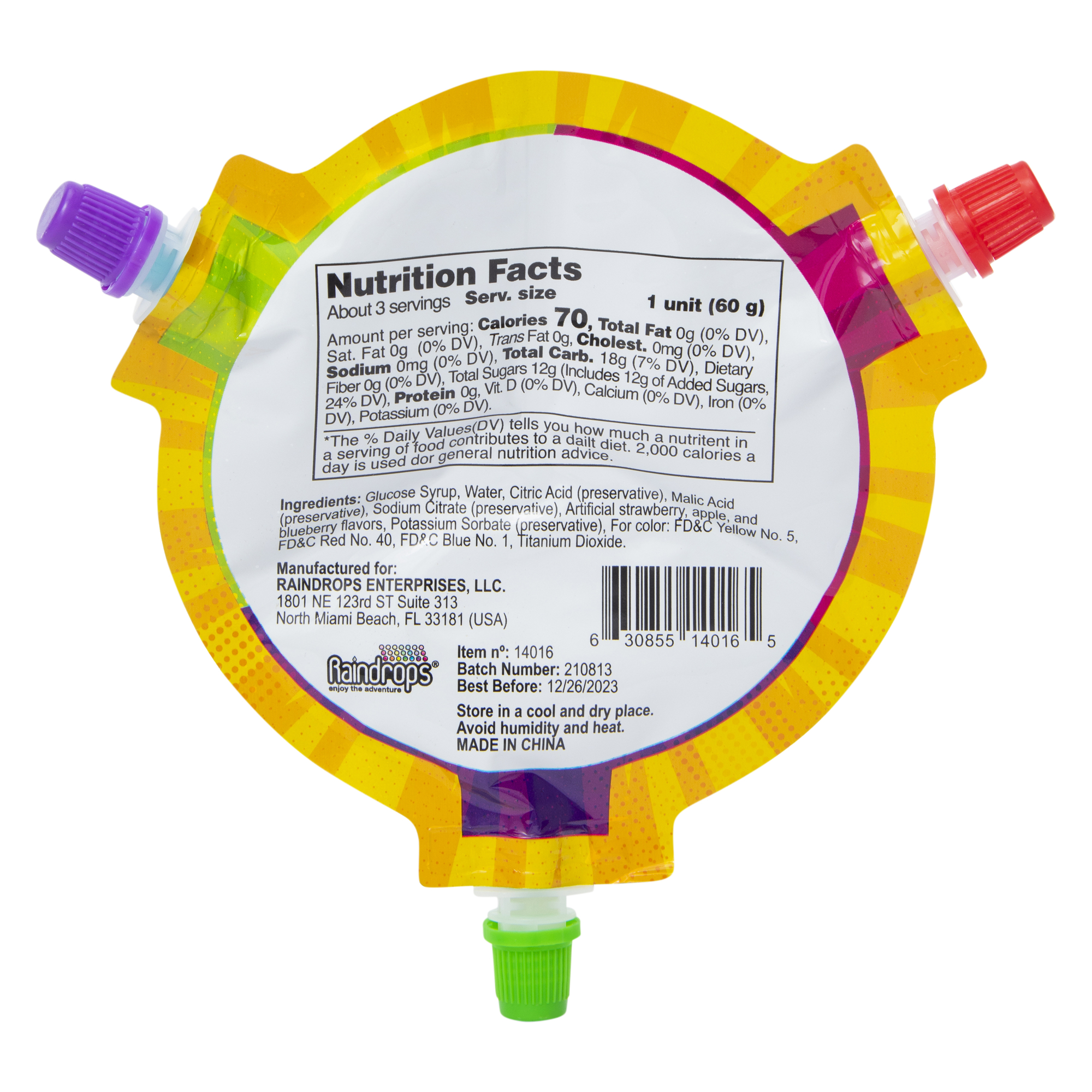 Electro Fusion Sour Gel Candy Mix 2.11oz