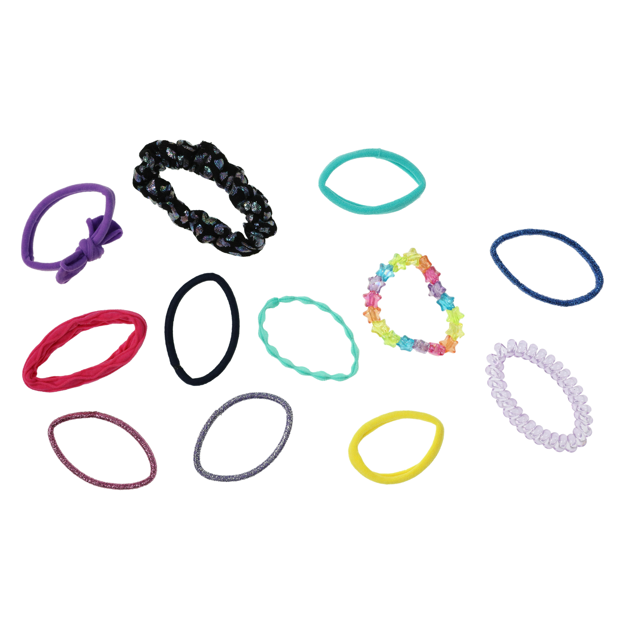 Assorted Ponytail Holders 12-Pack