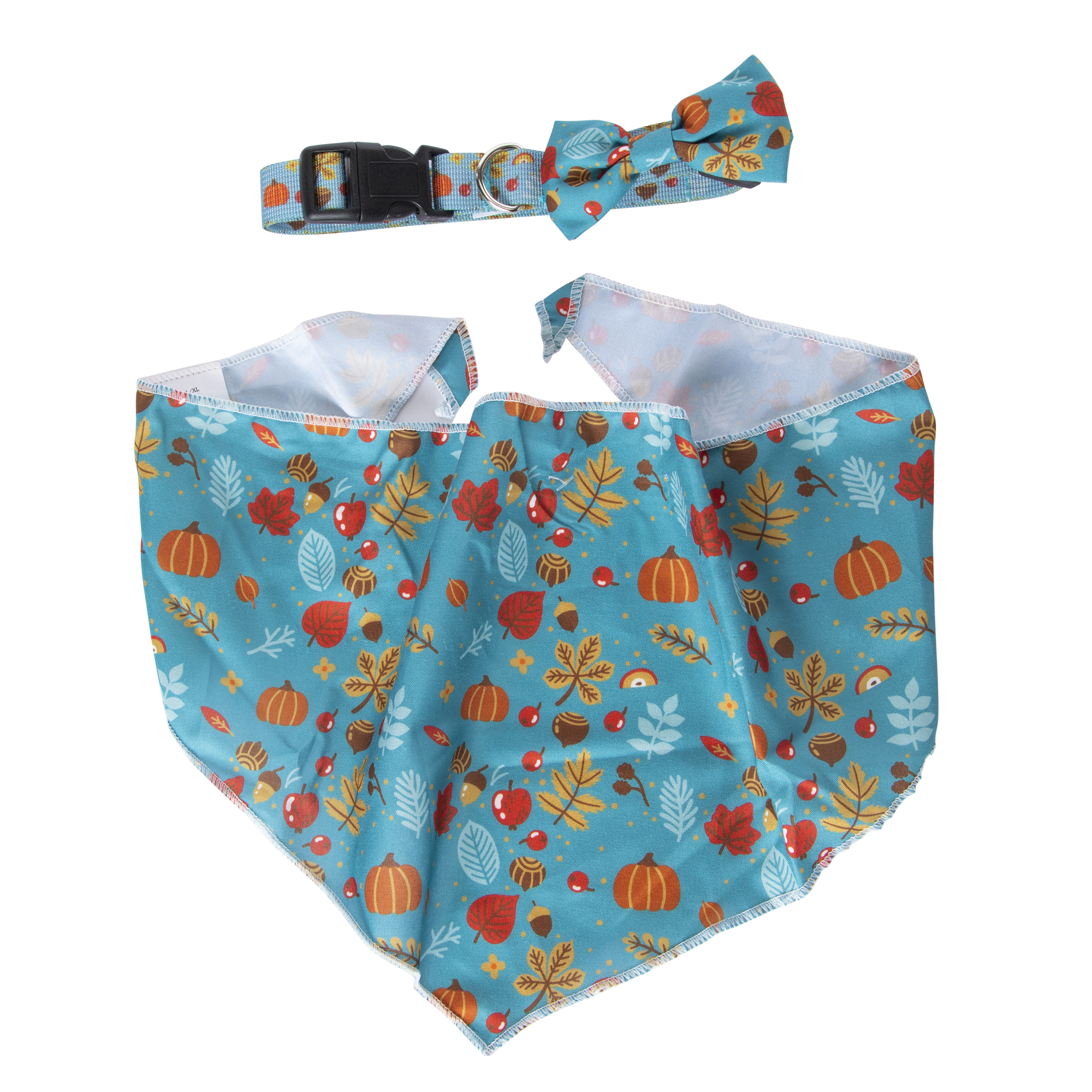 Matching Fall Pet Collar & Bandana Set