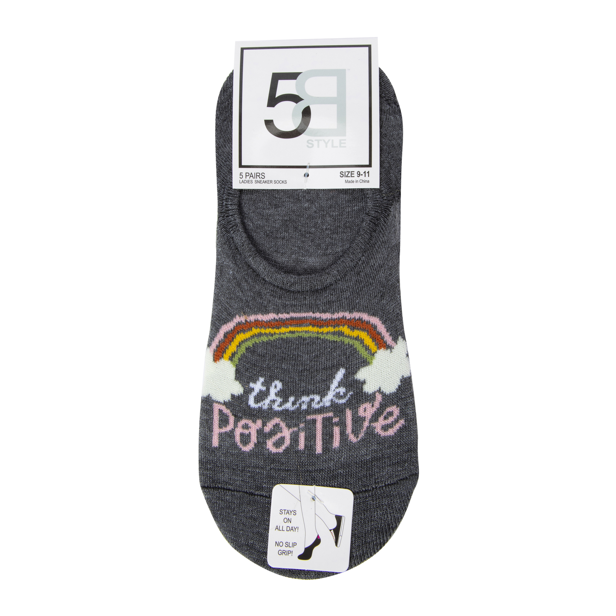 5-Pack Ladies No-Show Sneaker Socks