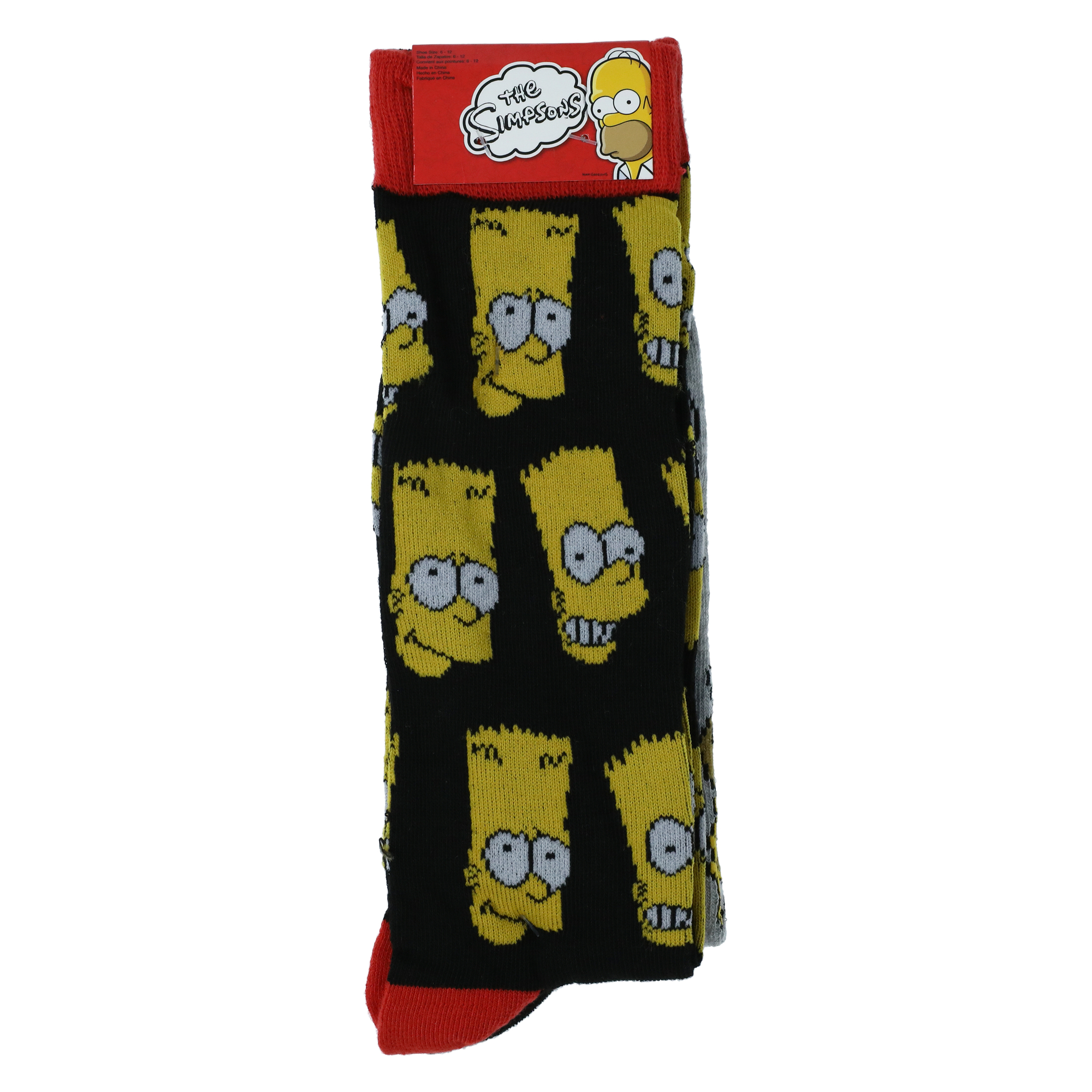 2-Pack Young Men's The Simpsons™ Crew Socks - Bart & Homer