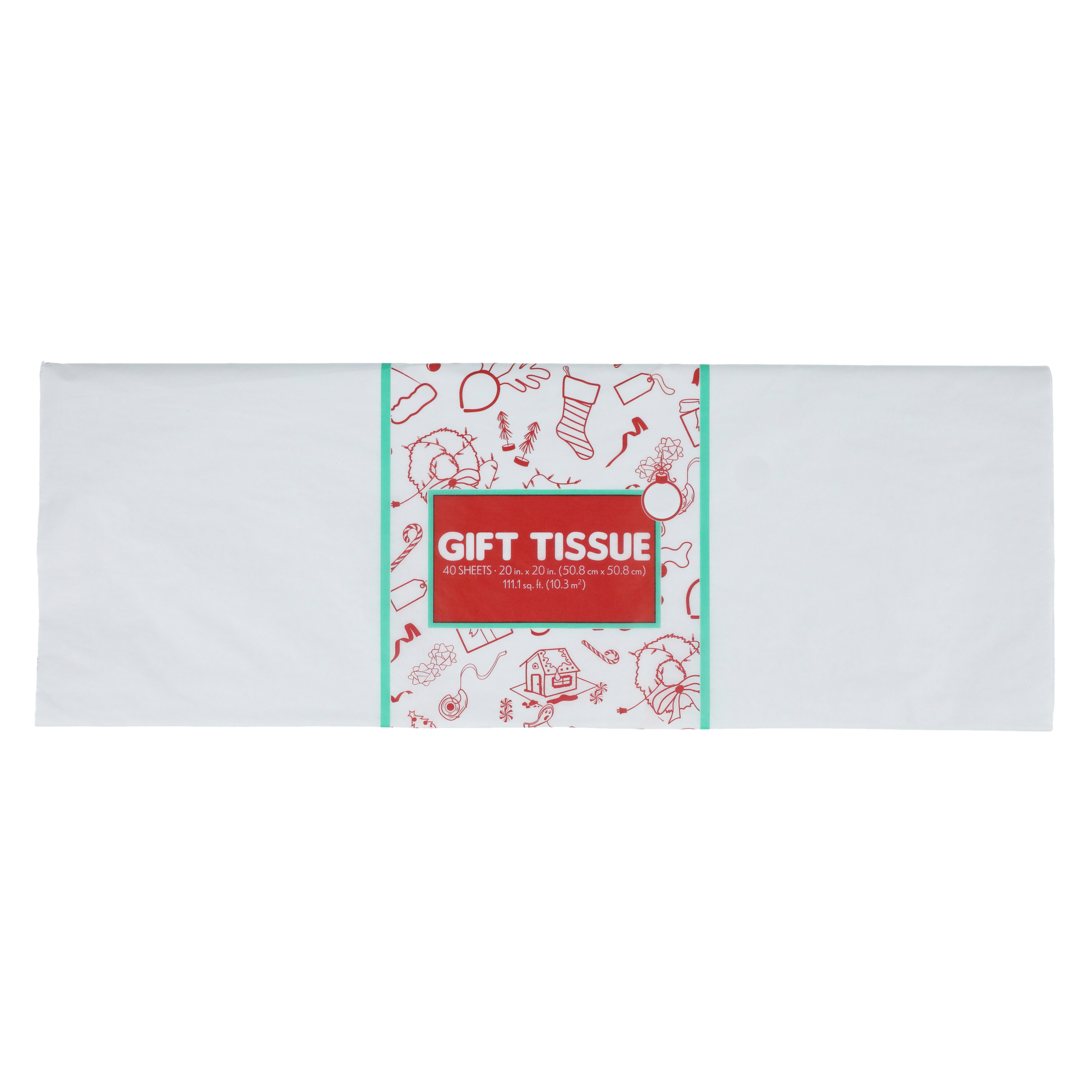 Holiday White Gift Tissue 40-Sheets