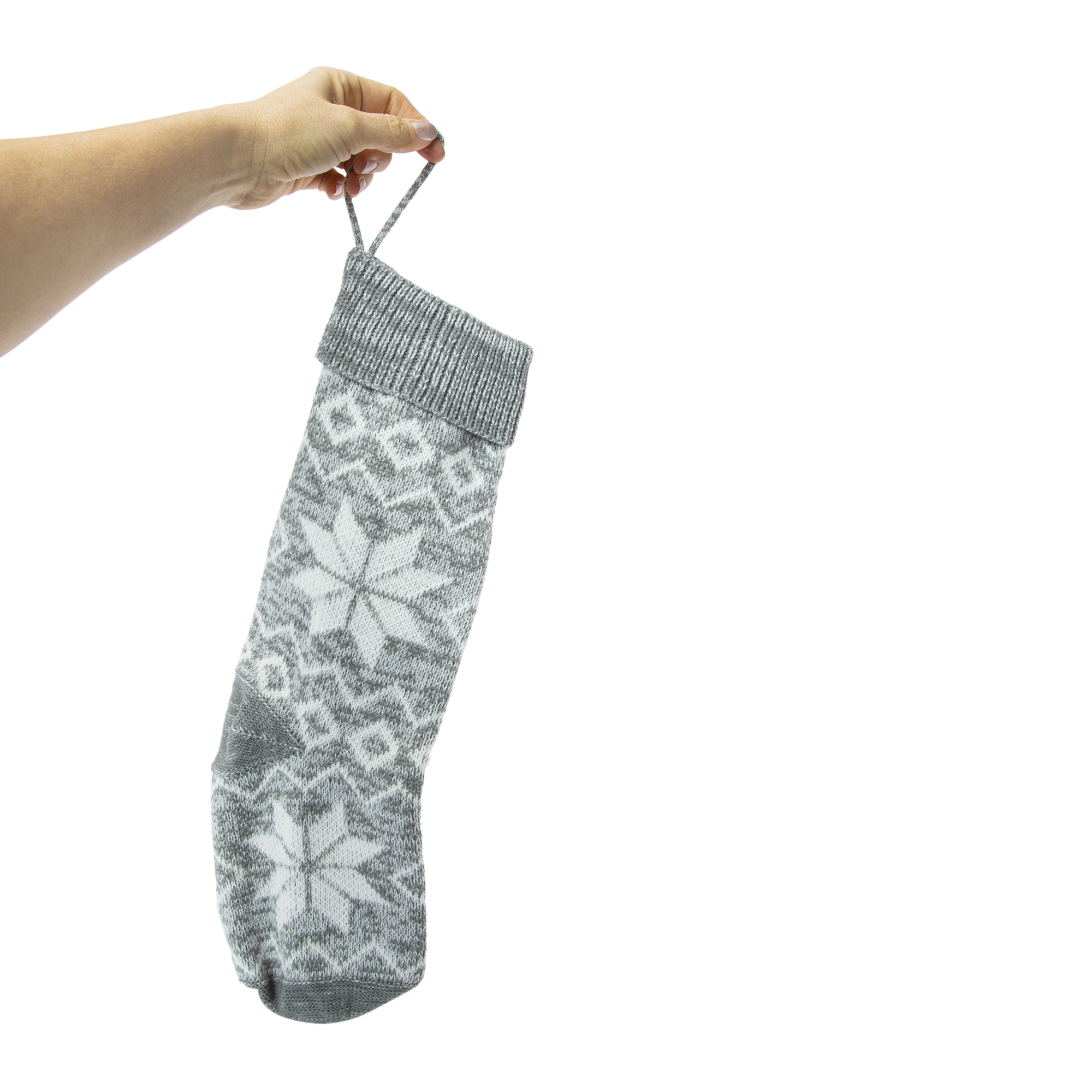 Fair Isle Knit Christmas Stocking 20in