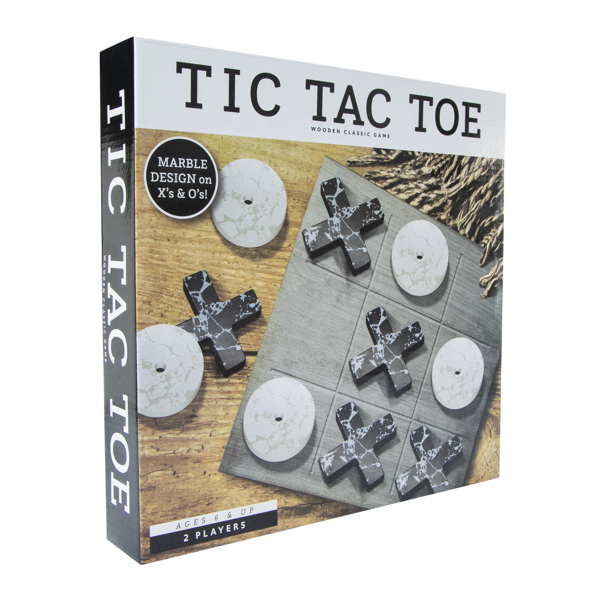 Deluxe Wooden Tic-Tac-Toe Board Game