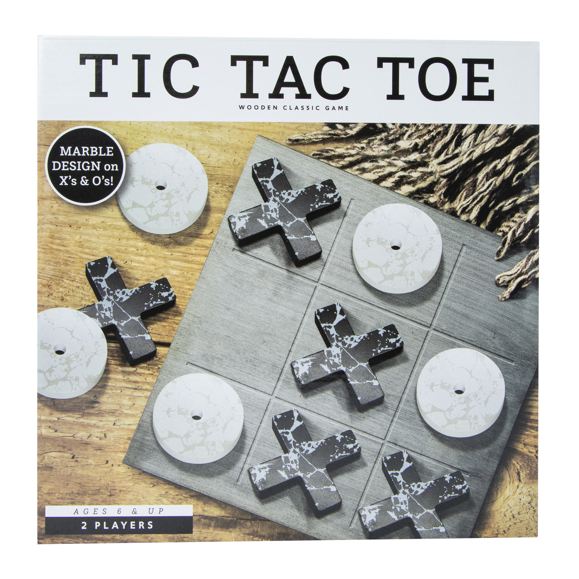 Deluxe Wooden Tic-Tac-Toe Board Game