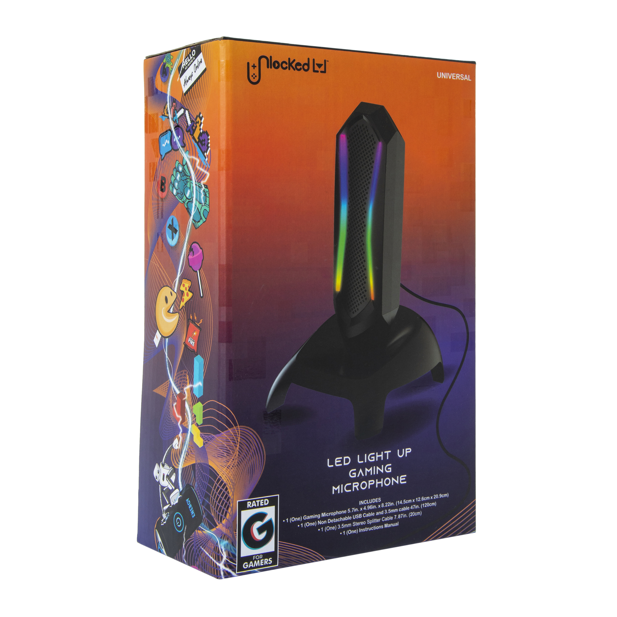Unlocked Lvl™ LED Light-Up Gaming Microphone