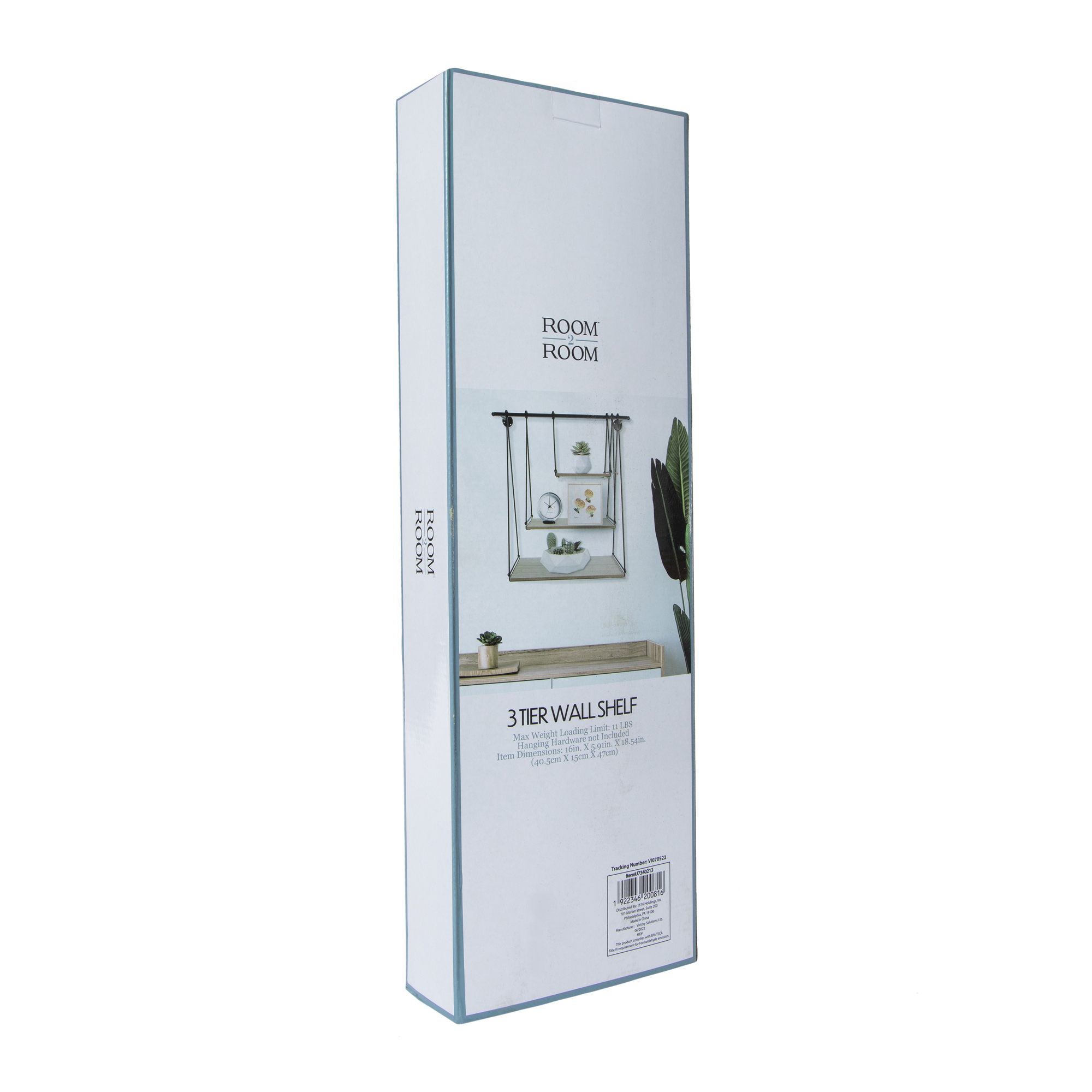 3-Tier Suspended Wall Shelf 16in x 18.5in