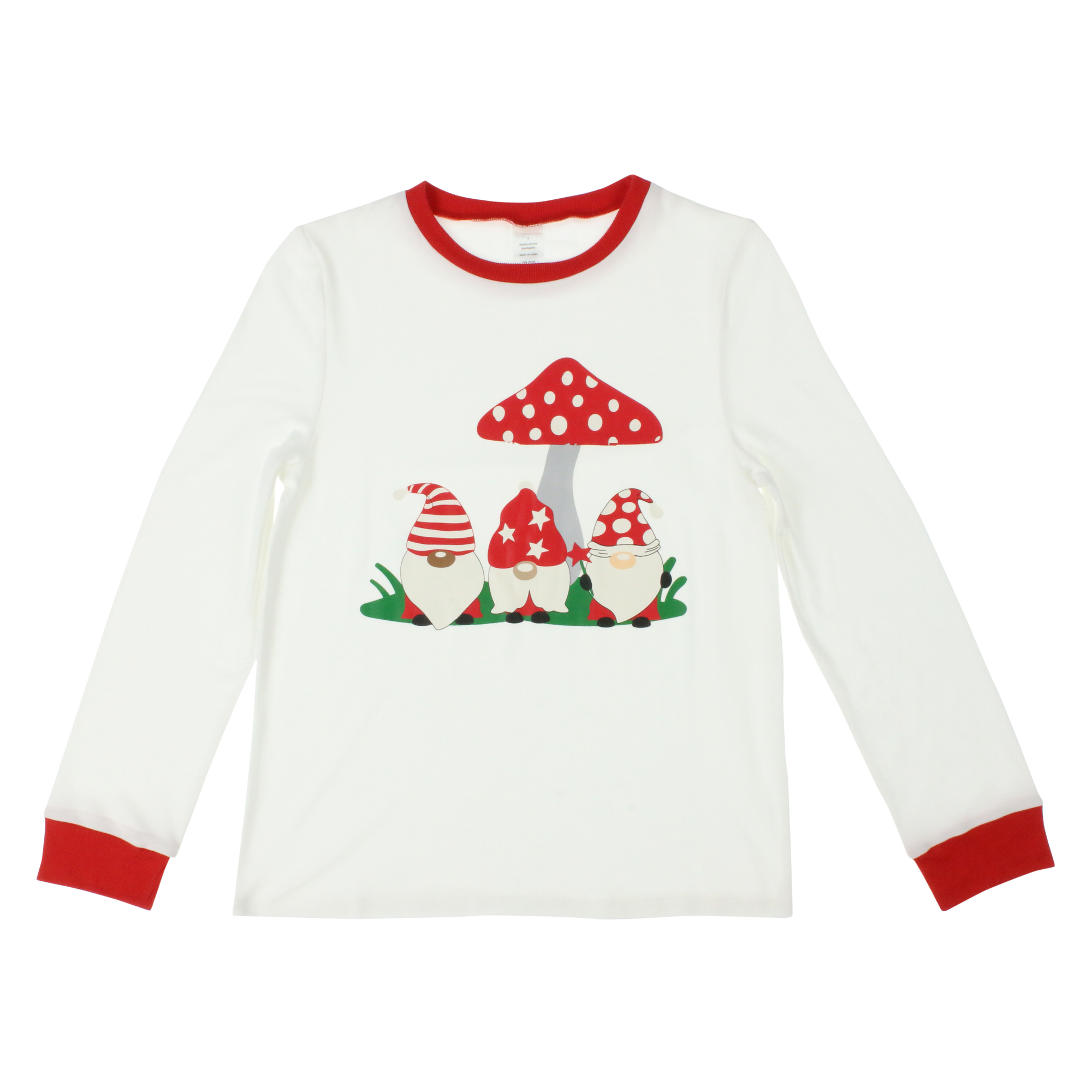 Juniors Holiday Pajama Top - Mushroom Gnomes