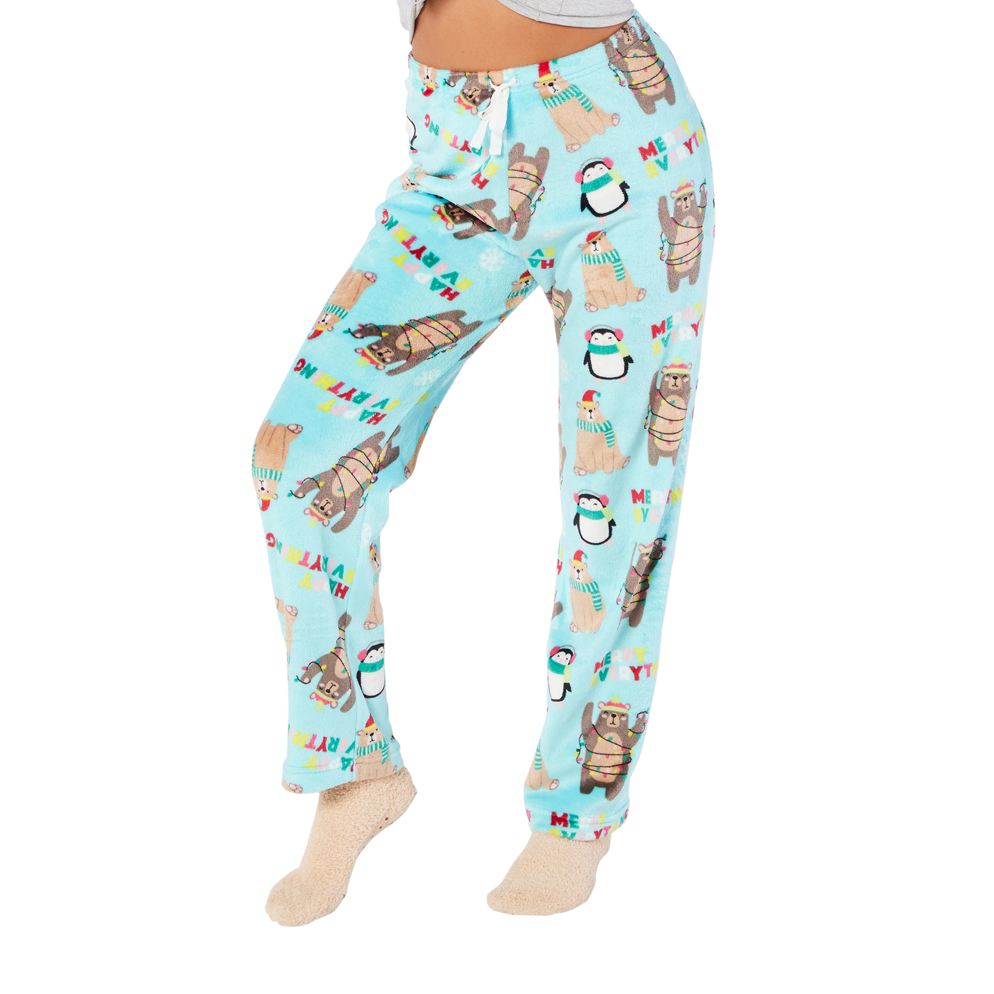 Juniors Holiday Plush Lounge Pants