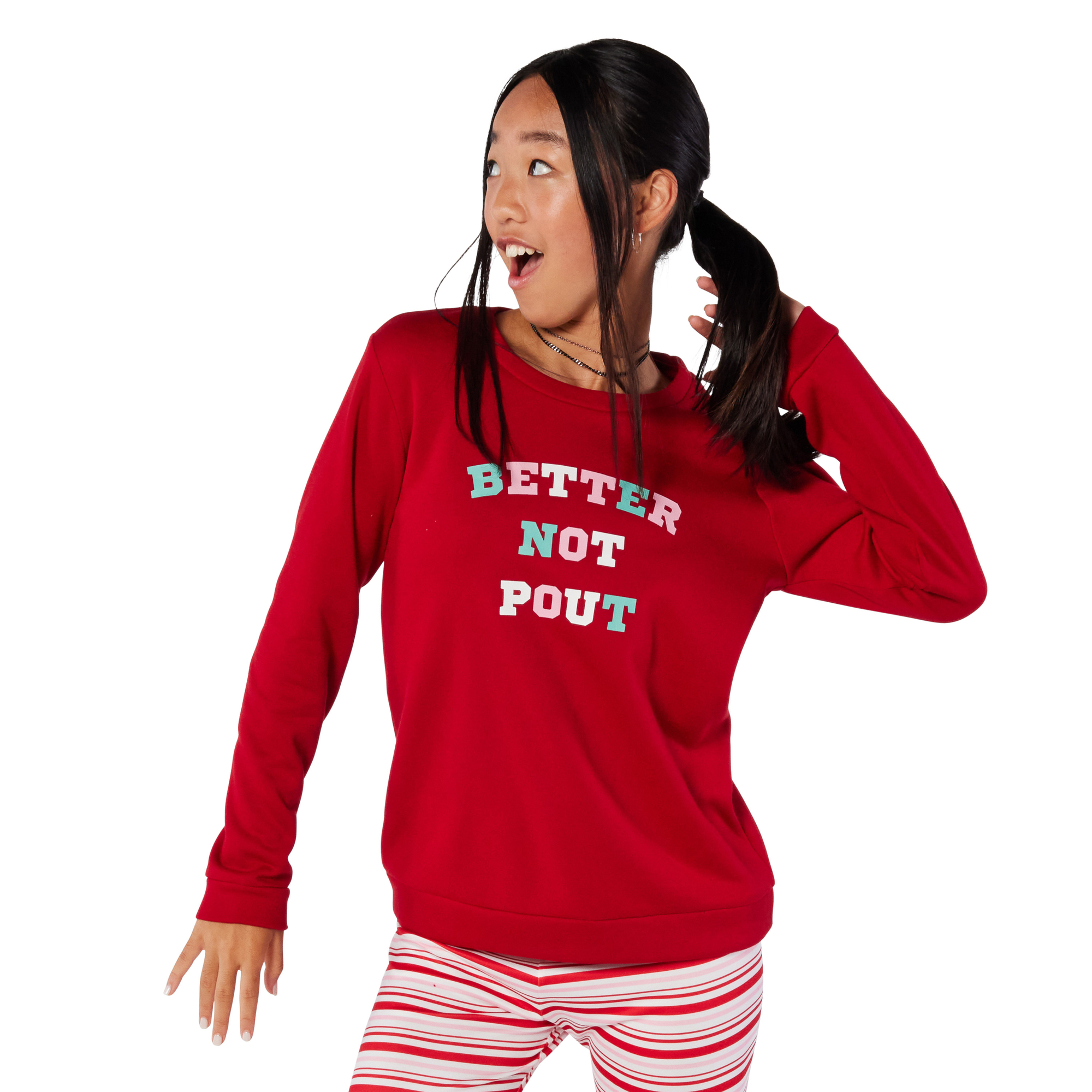Juniors Holiday Sweatshirt – ‘Better Not Pout’
