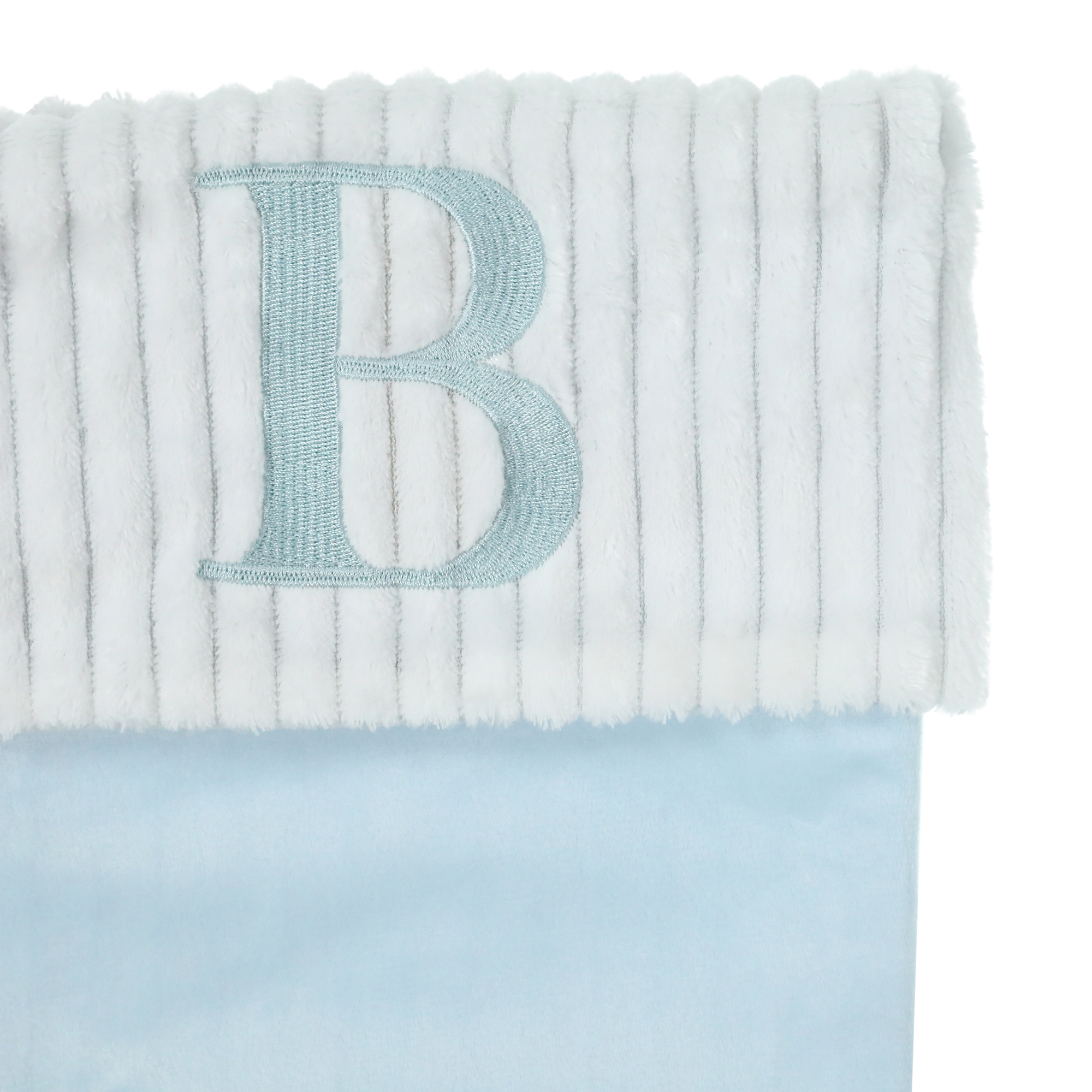 Blue Monogram Christmas Stocking