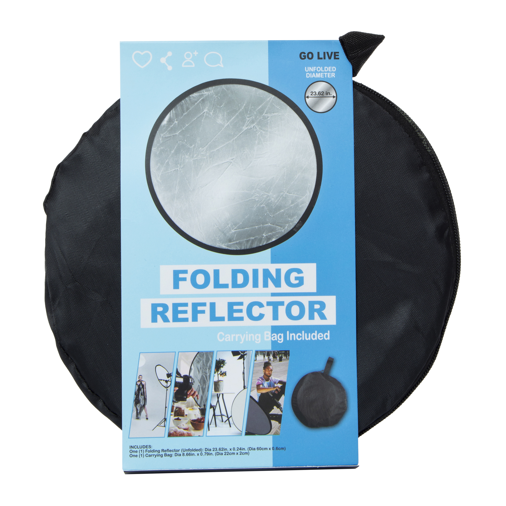 Folding Photography Light Reflector & Bag