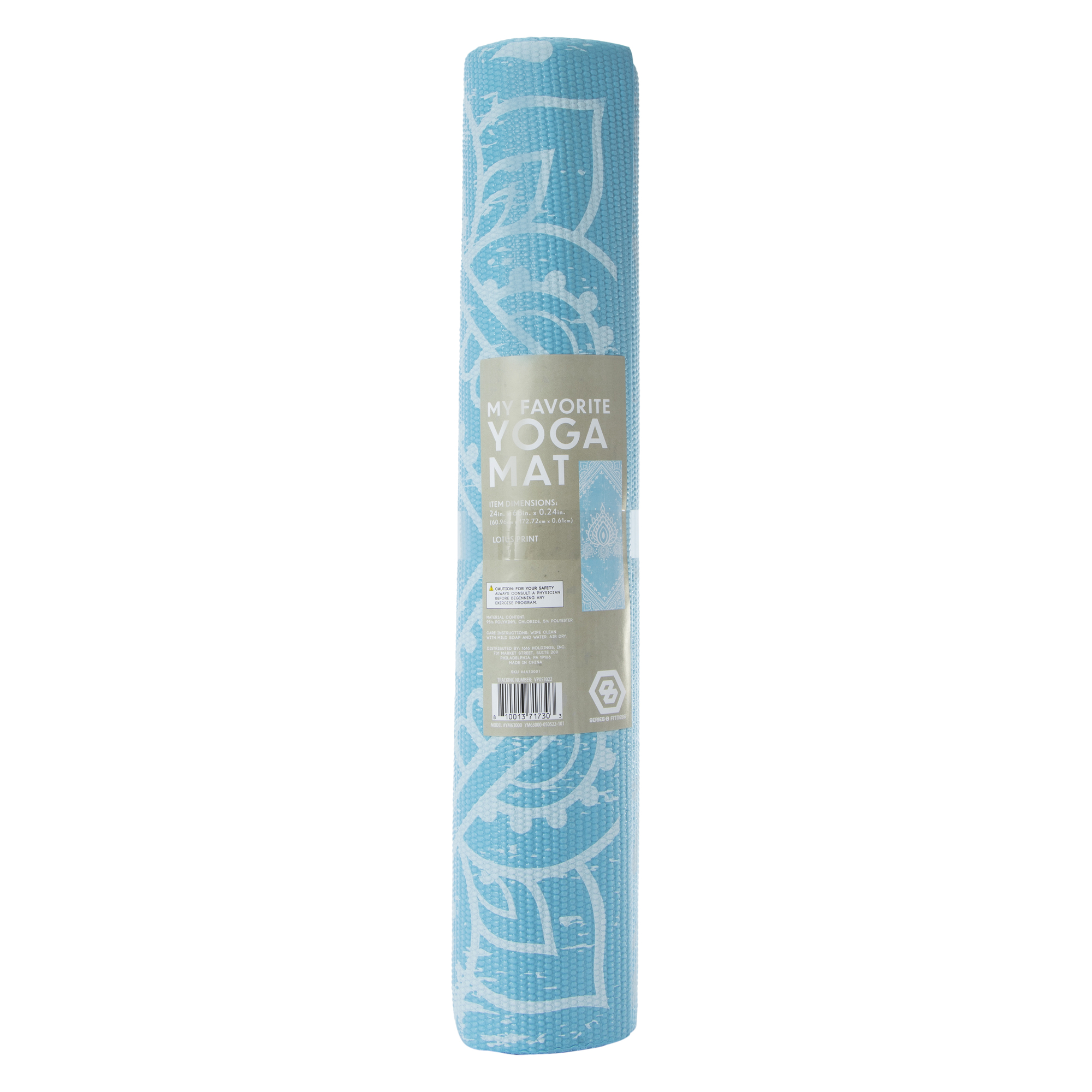 series-8 fitness™ yoga mat 24in x 68in - lotus print | Five Below