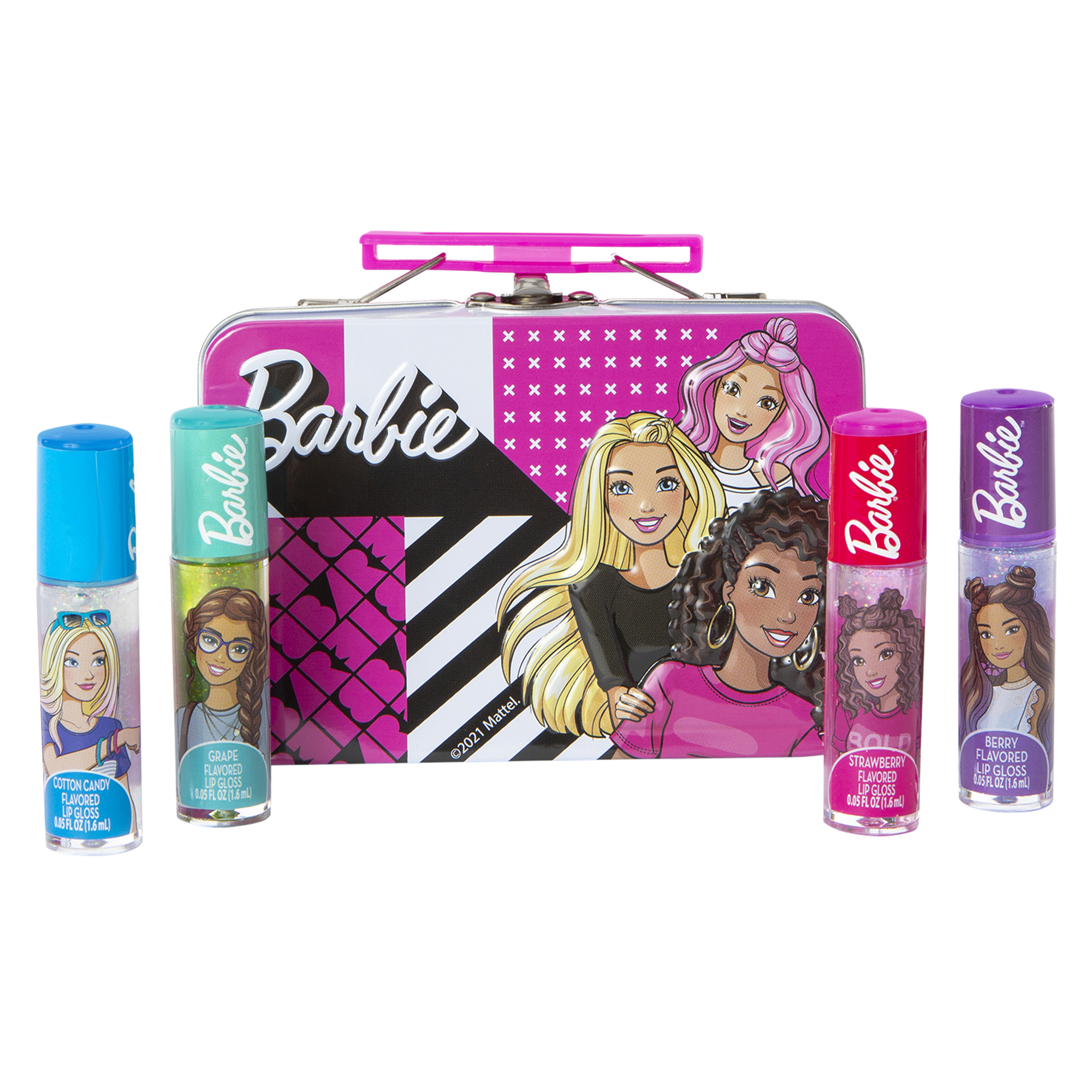 Barbie™ Roll-On Flavored Lip Gloss 4-Pack w/ Tin