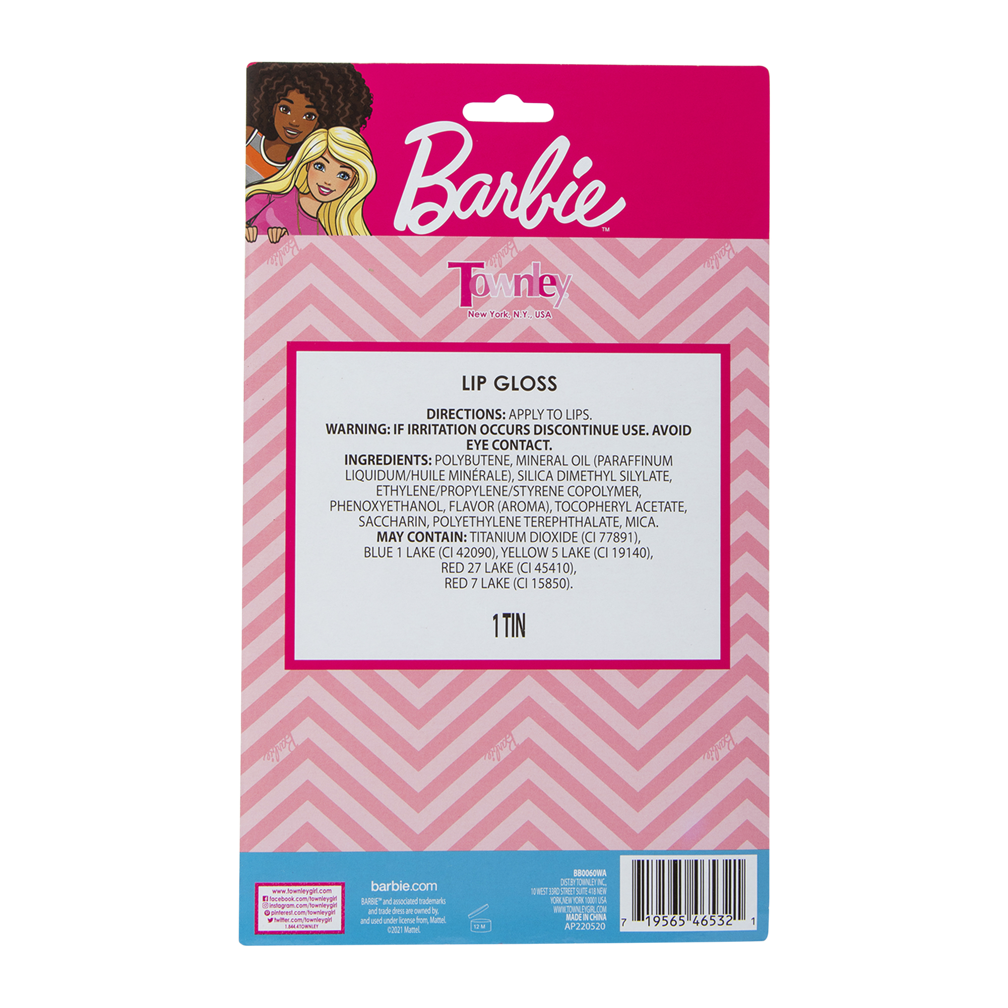 Barbie™ Roll-On Flavored Lip Gloss 4-Pack w/ Tin