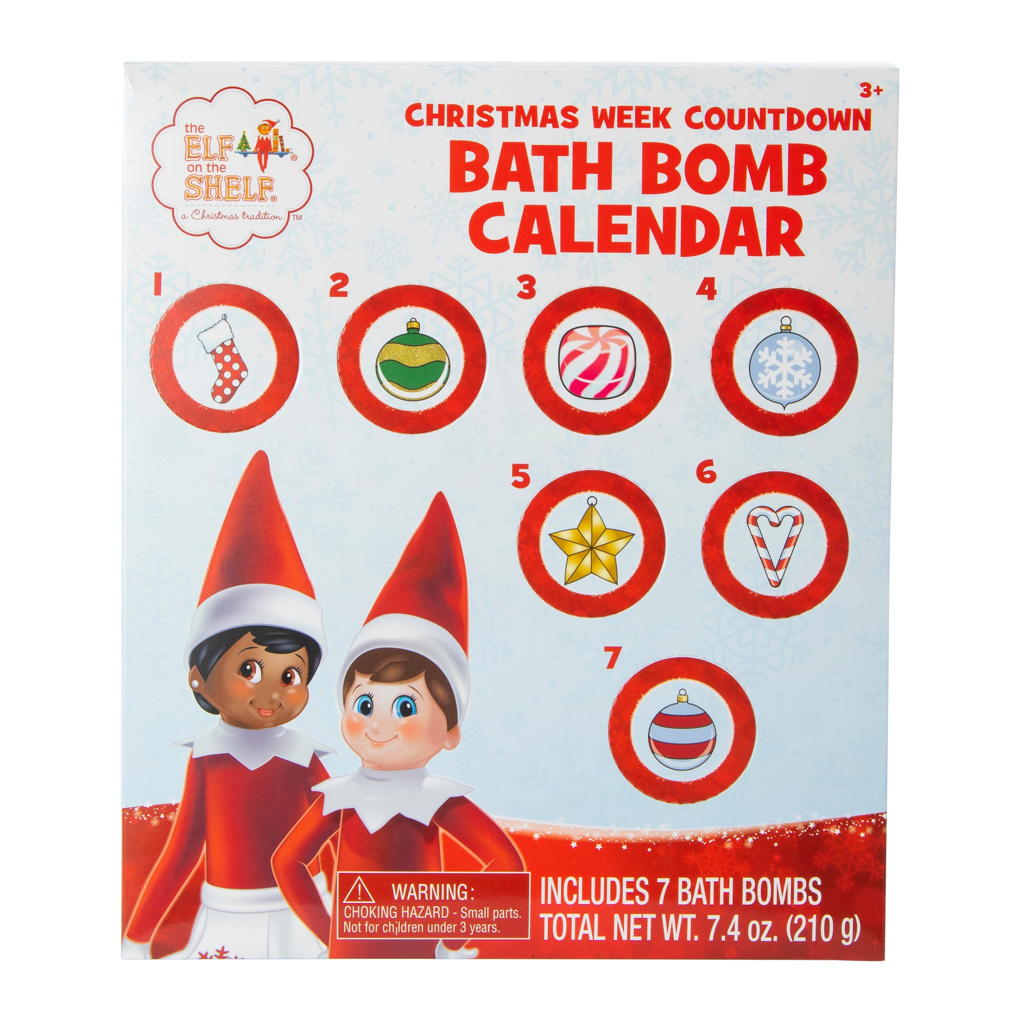 Elf On The Shelf® Christmas Week Countdown Bath Bomb Advent Calendar 7-Count