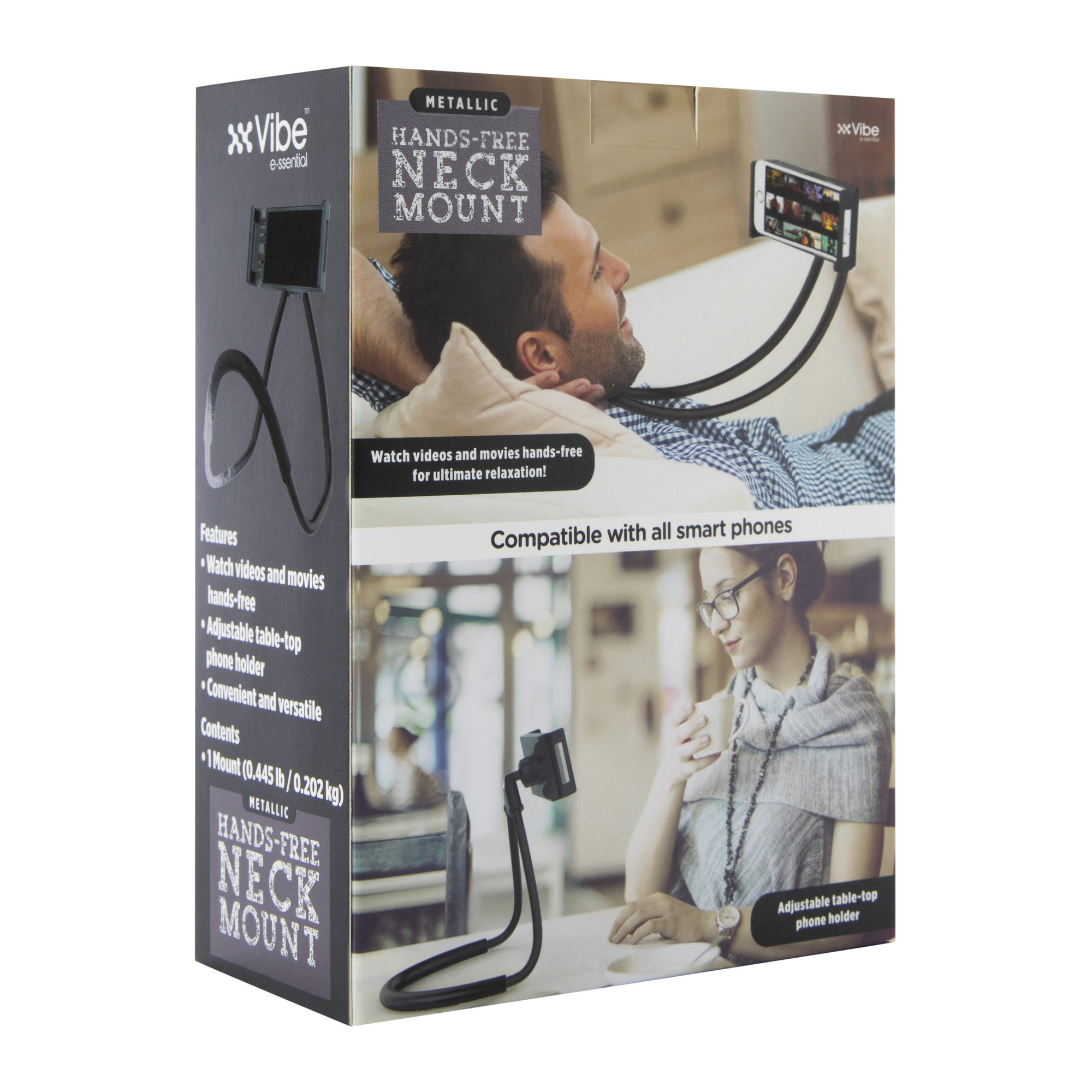 Metallic Hands-Free Neck Mount For Smart Phones
