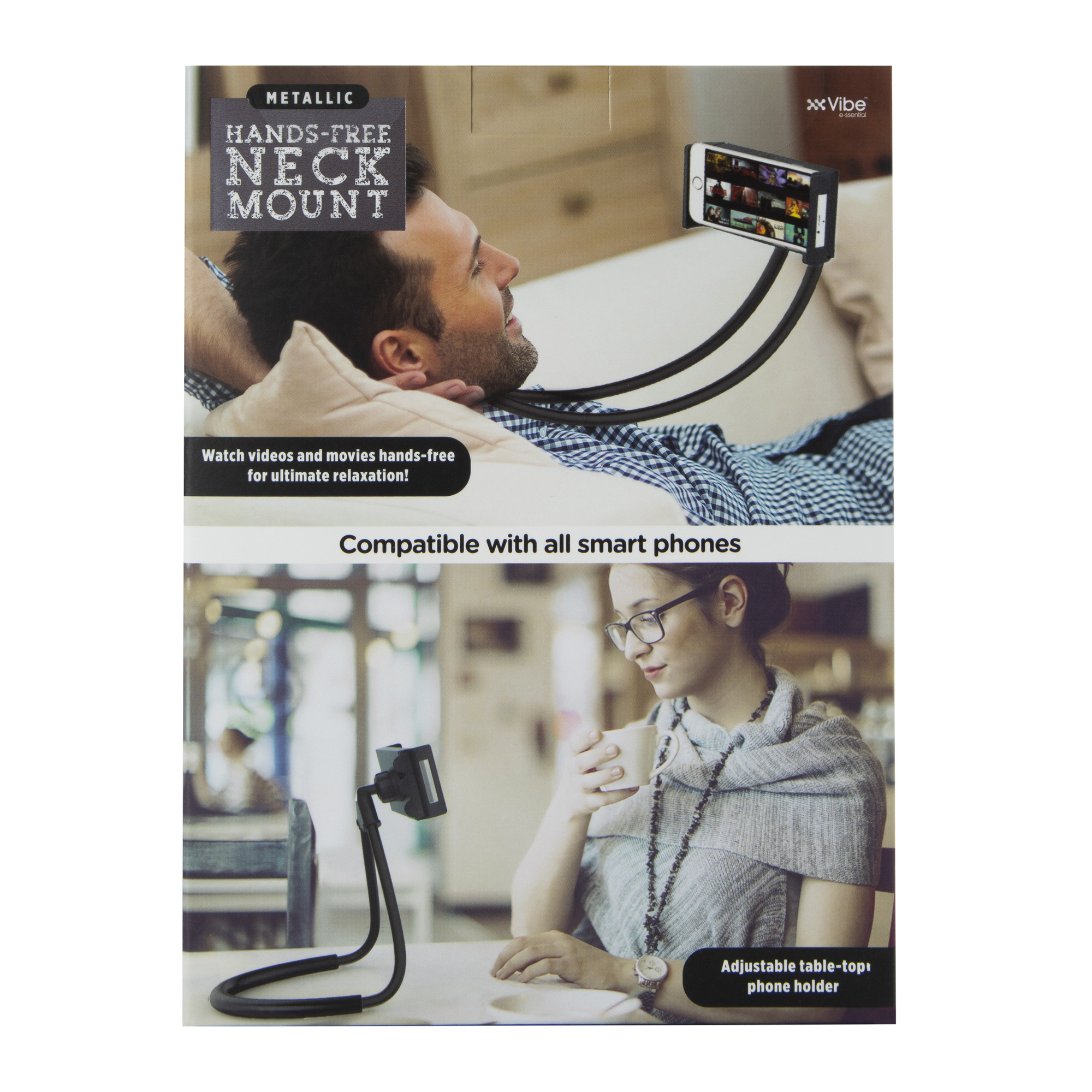 Metallic Hands-Free Neck Mount For Smart Phones
