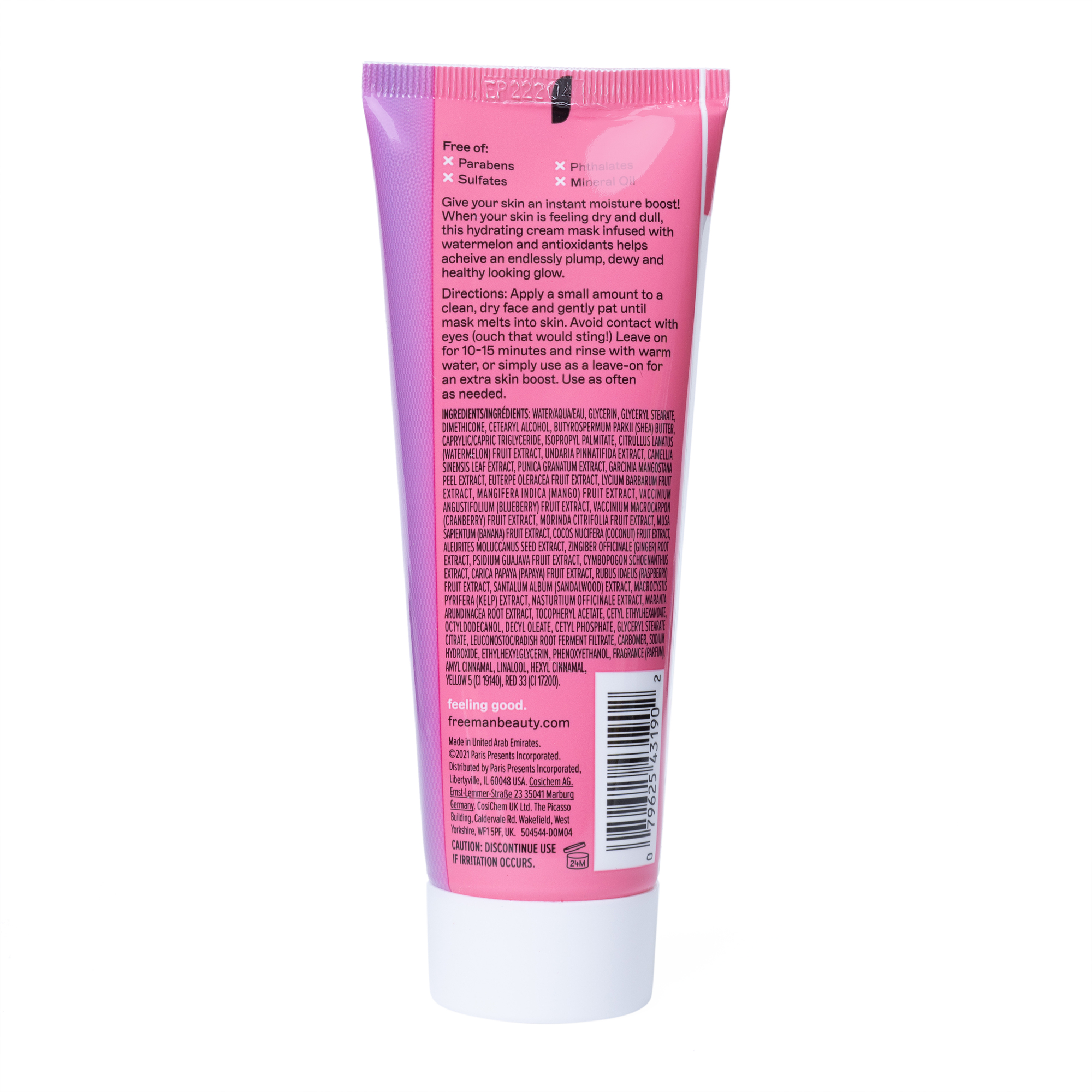 Freeman® Hydrating Cream Mask For Restoring Moisture 3oz