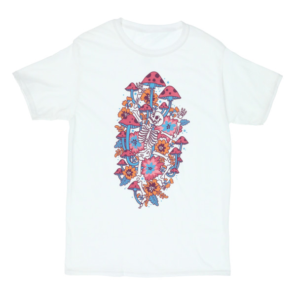 Skeleton & Mushroom Graphic Tee