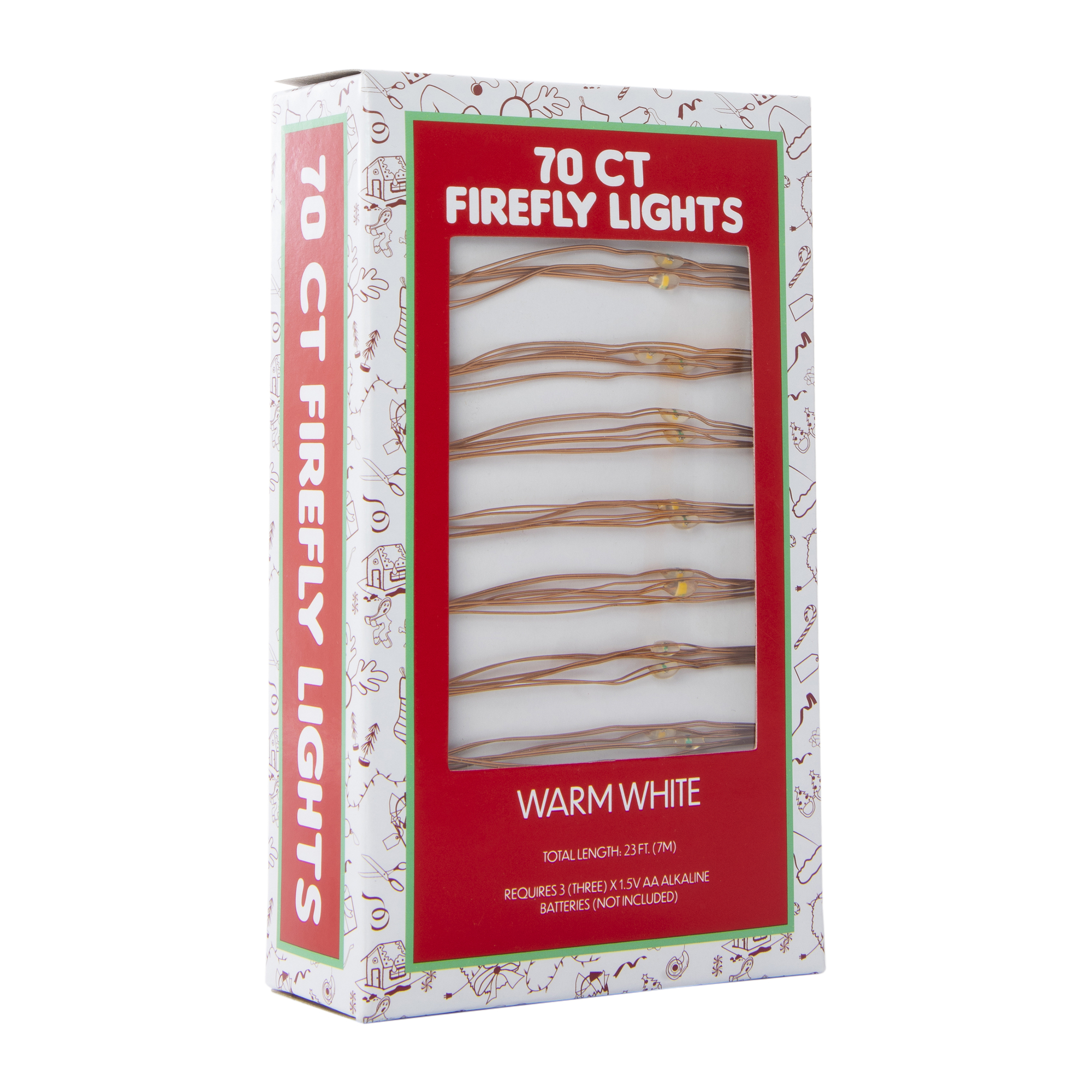 Holiday Firefly String Lights 70Ct - Warm White