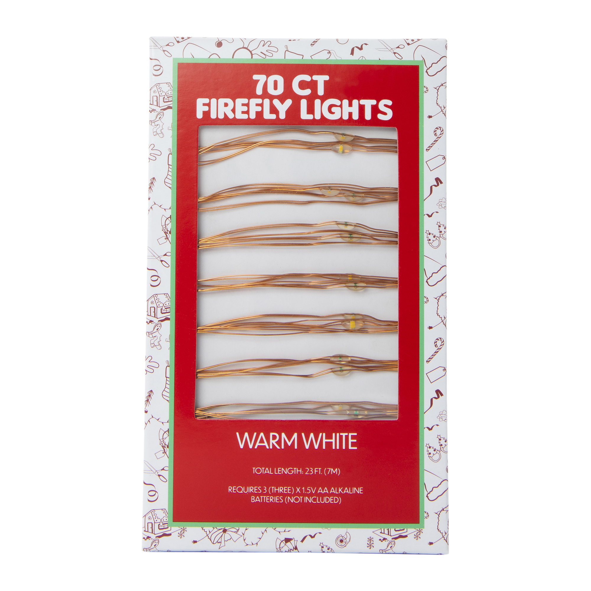 Holiday Firefly String Lights 70Ct - Warm White