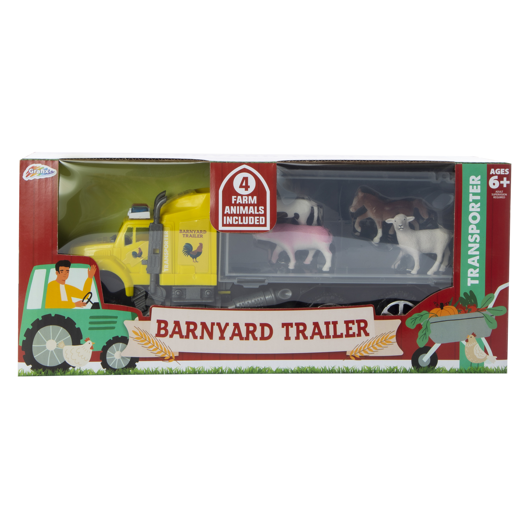 Animals & Transport Truck Toy Set 5-Piece
