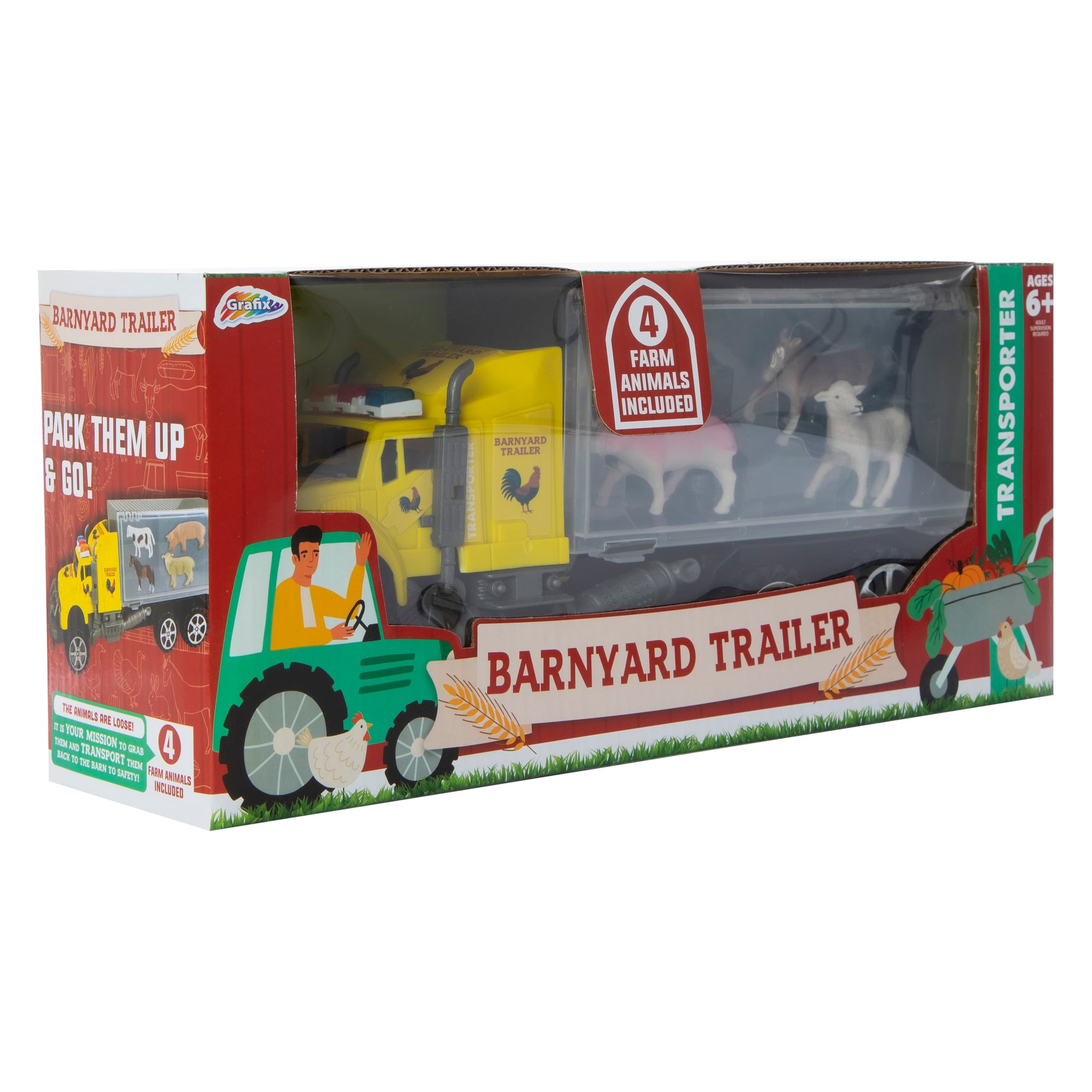 Animals & Transport Truck Toy Set 5-Piece