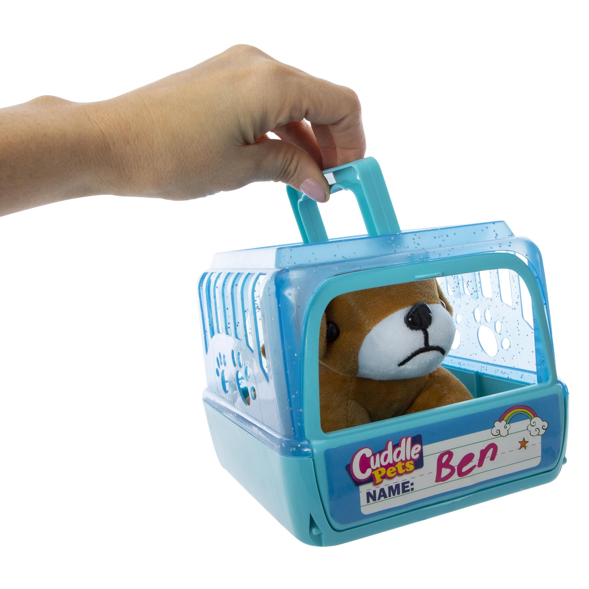 Cuddle Pets Plush Dog & Carrier Toy