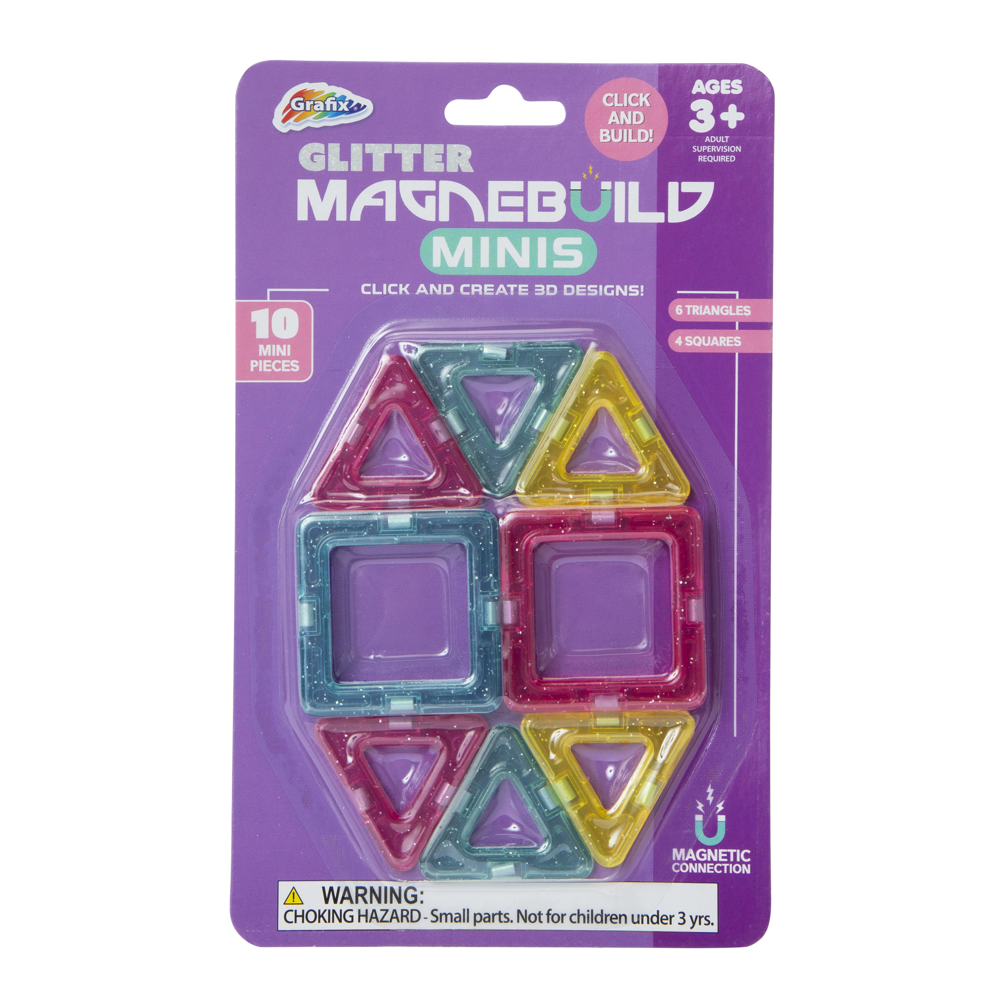 Magnebuilds Minis Magnetic Building Blocks 10-Piece