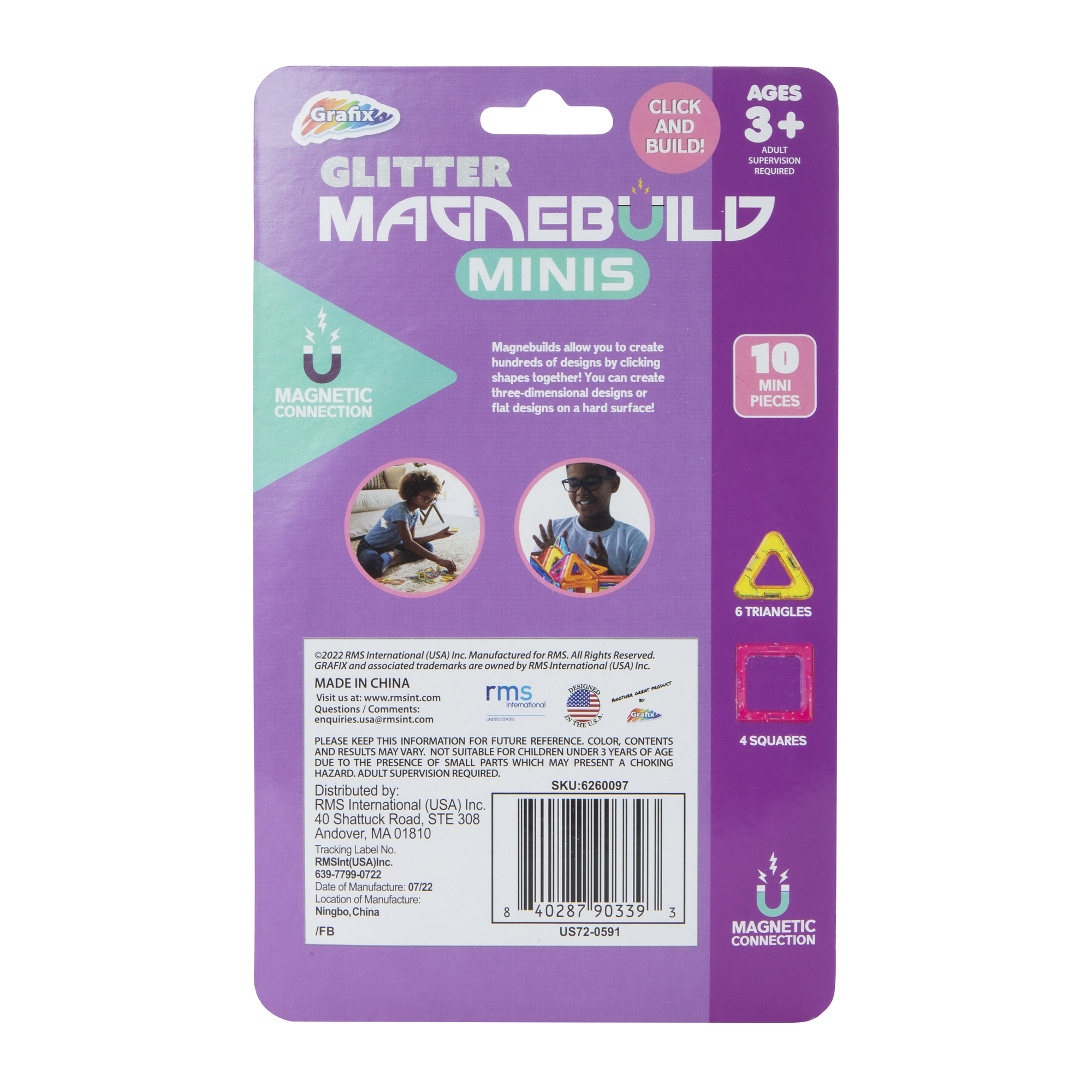 Magnebuilds Minis Magnetic Building Blocks 10-Piece