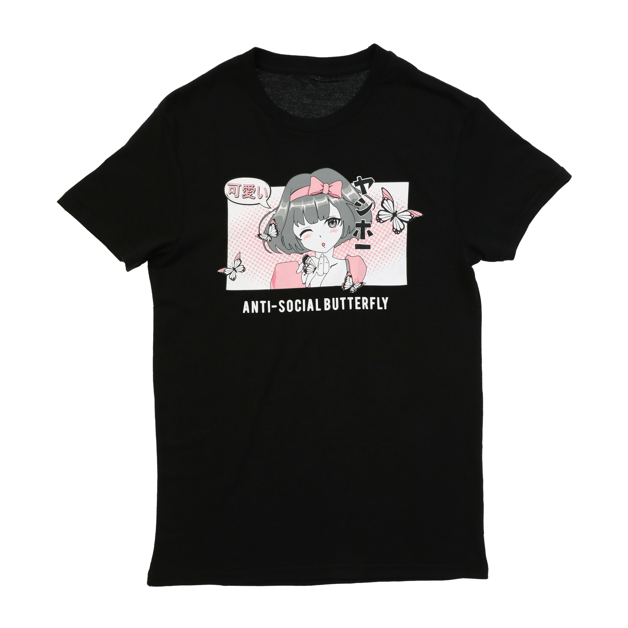Anime Anti-Social Butterfly Graphic Tee