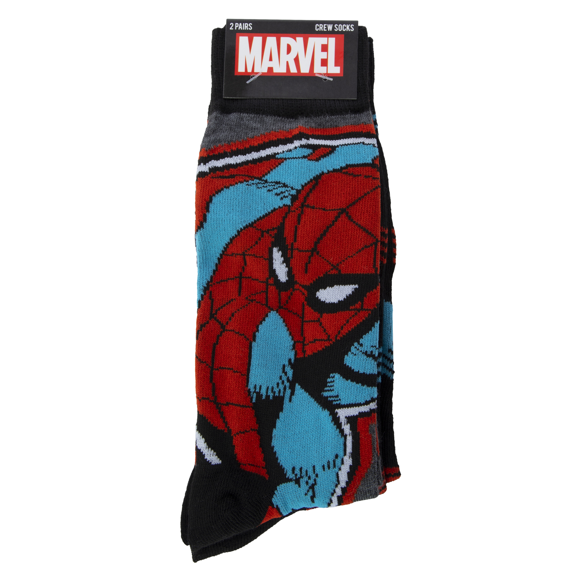Marvel Spider-Man Mens Crew Socks 2-Pack