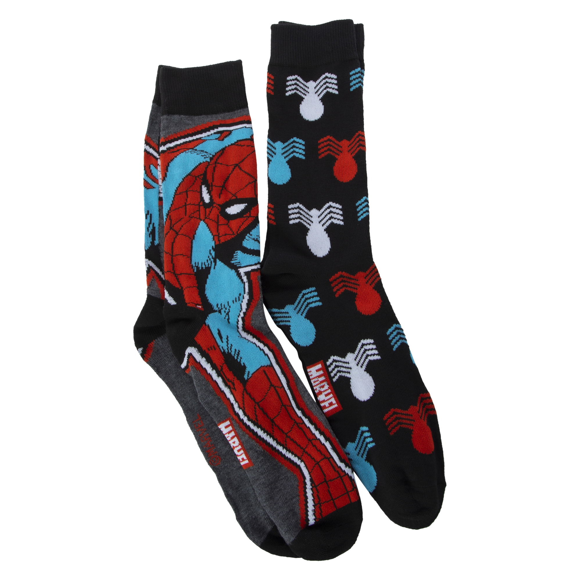 Marvel Spider-Man Mens Crew Socks 2-Pack
