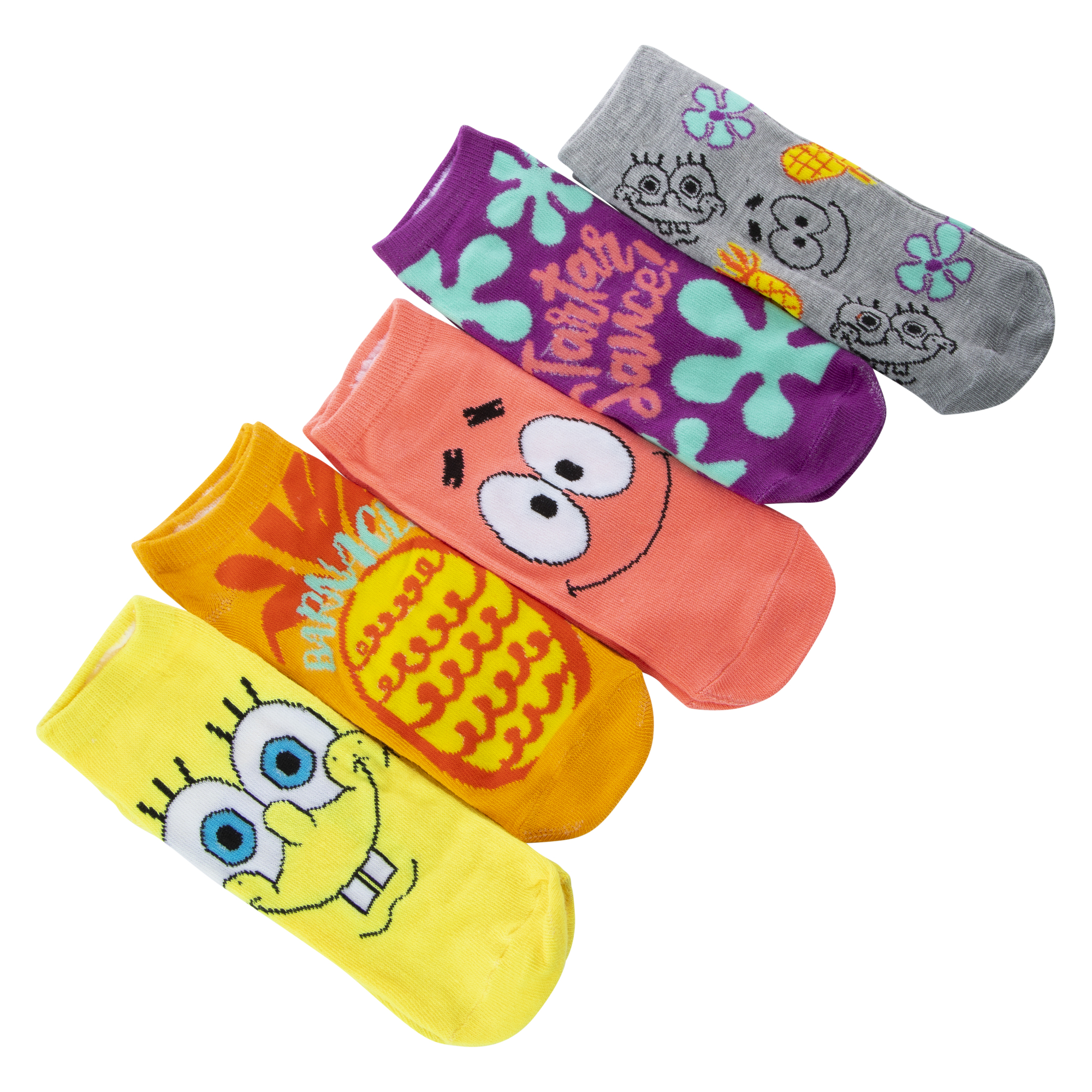 Spongebob Squarepants™ Ladies Low-Cut Socks 5-Pack