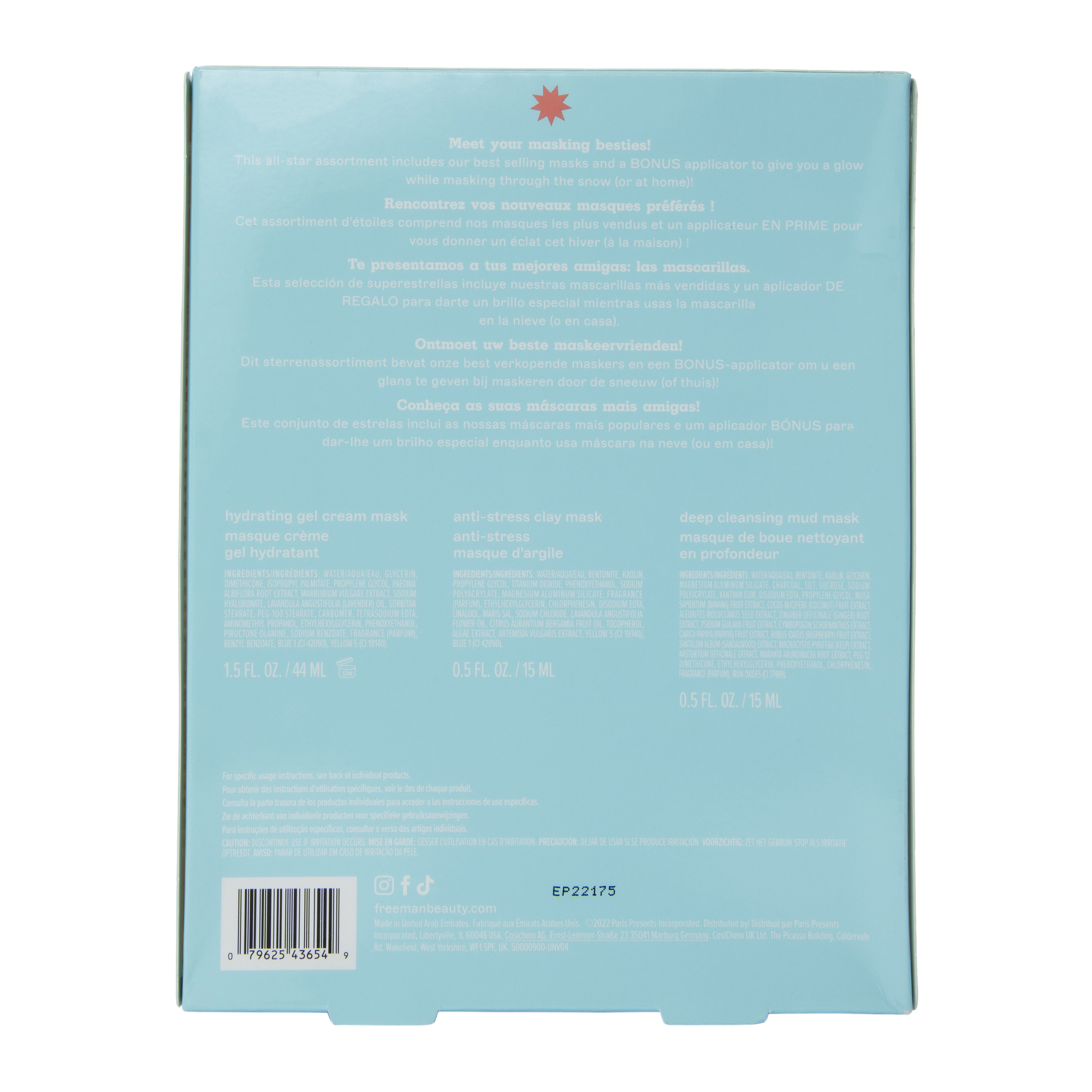 Freeman® Holiday Face Mask Kit – 4-Piece