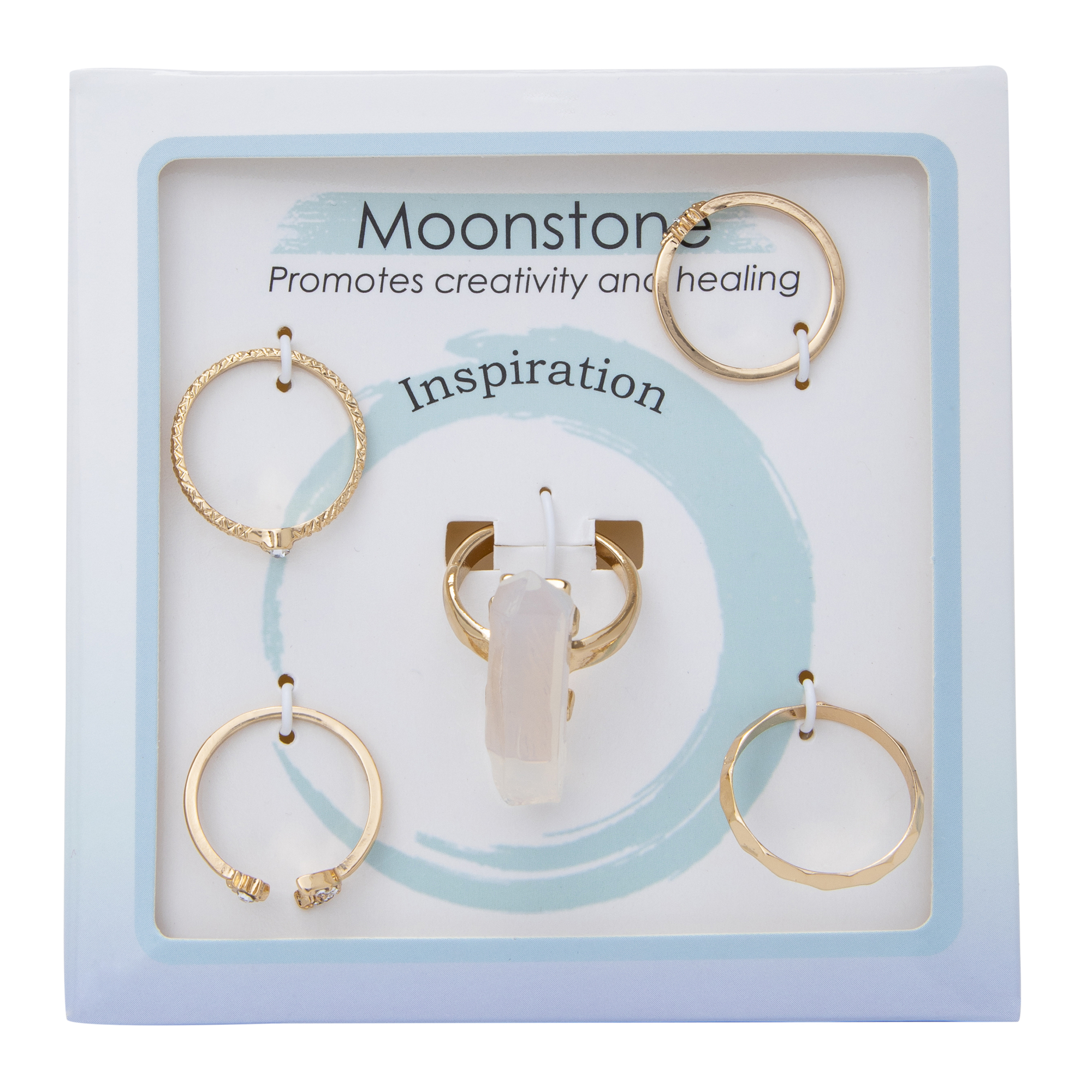 Faux Crystal Ring Set 5-Piece