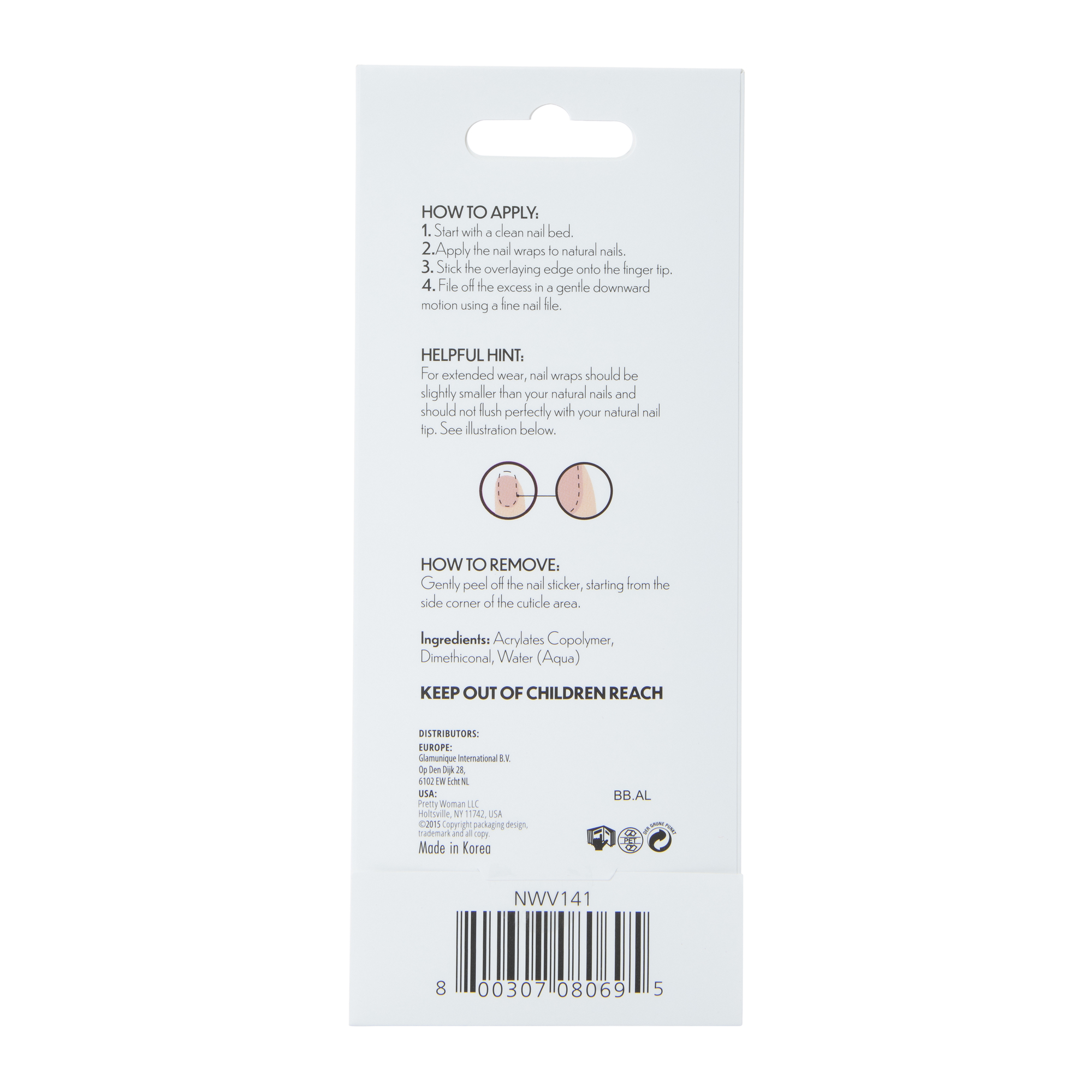 Pretty Woman Holiday Nail Wraps 24-Piece