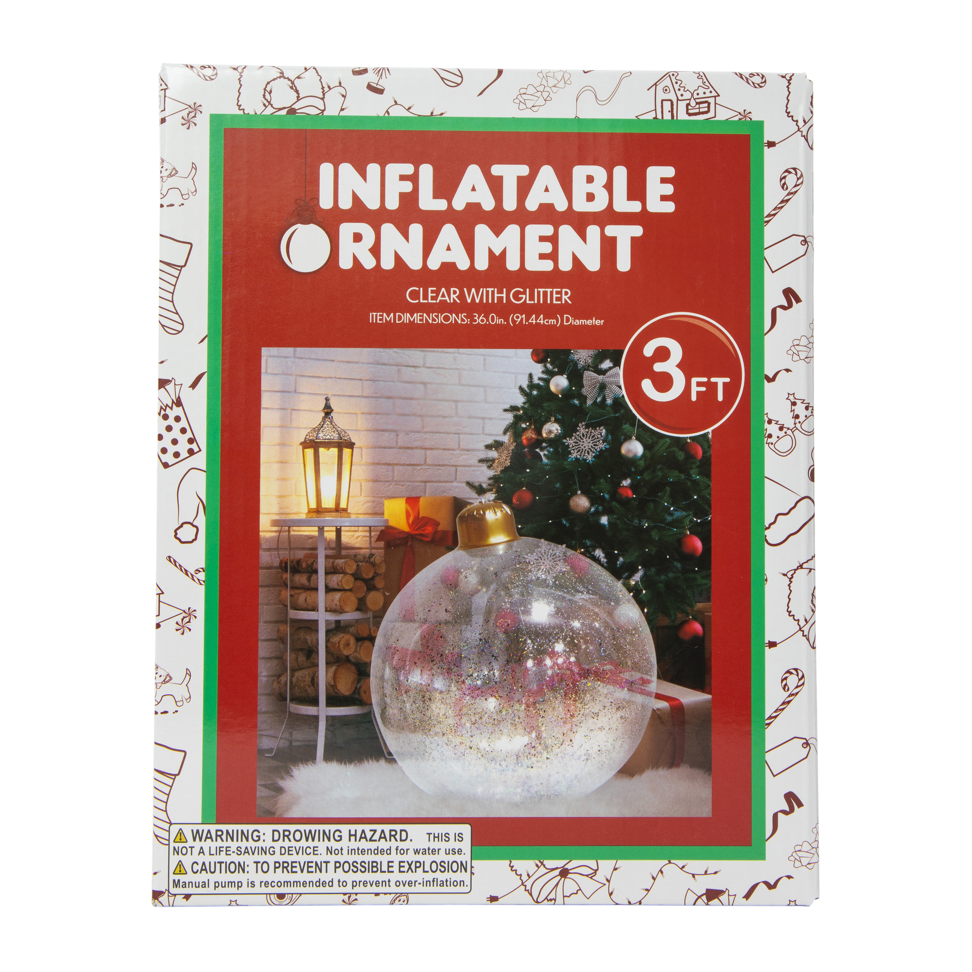 3ft inflatable Christmas Ornament